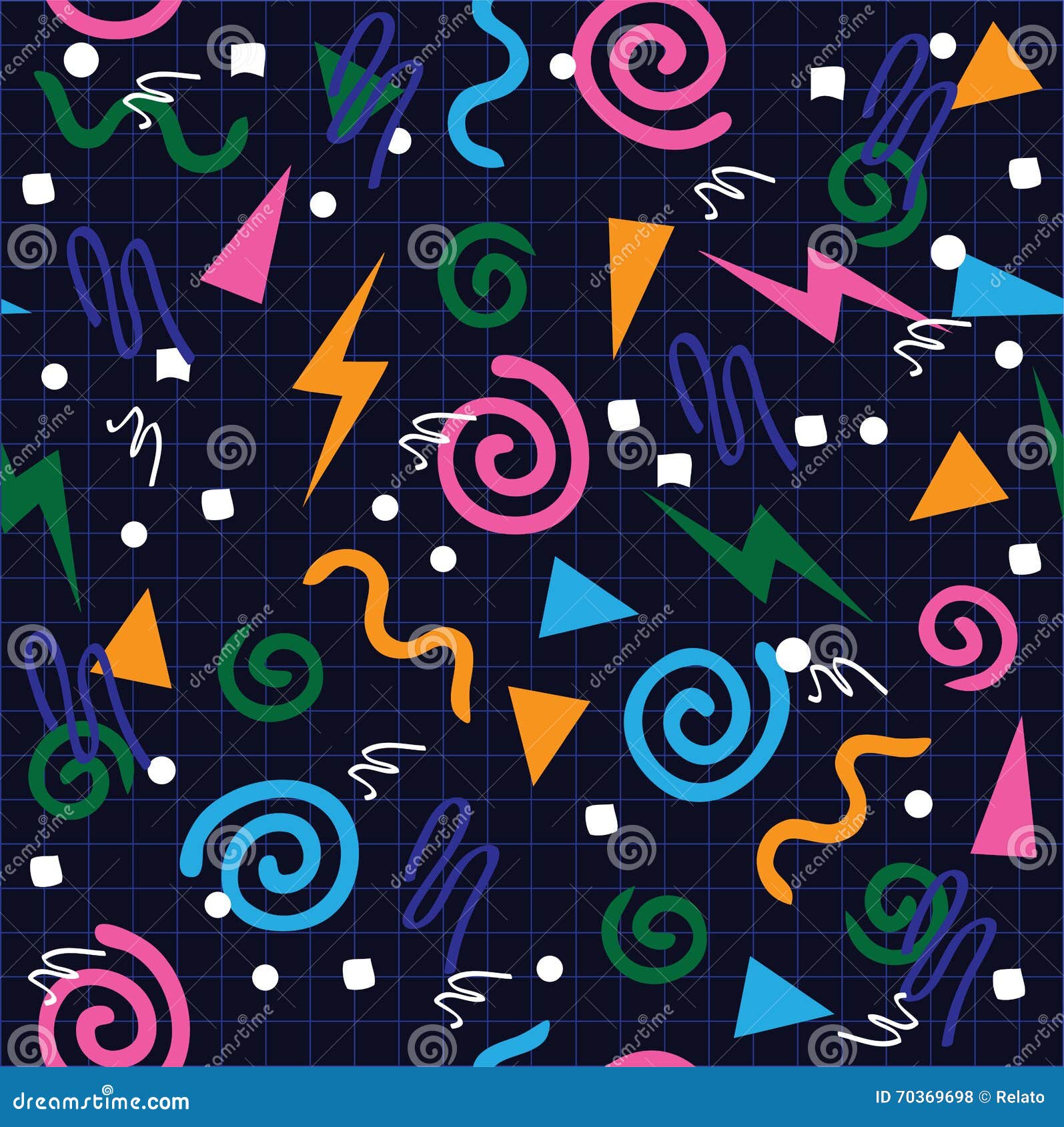 arcade texture carpet of background 80s vector. 90s Illustration stock or