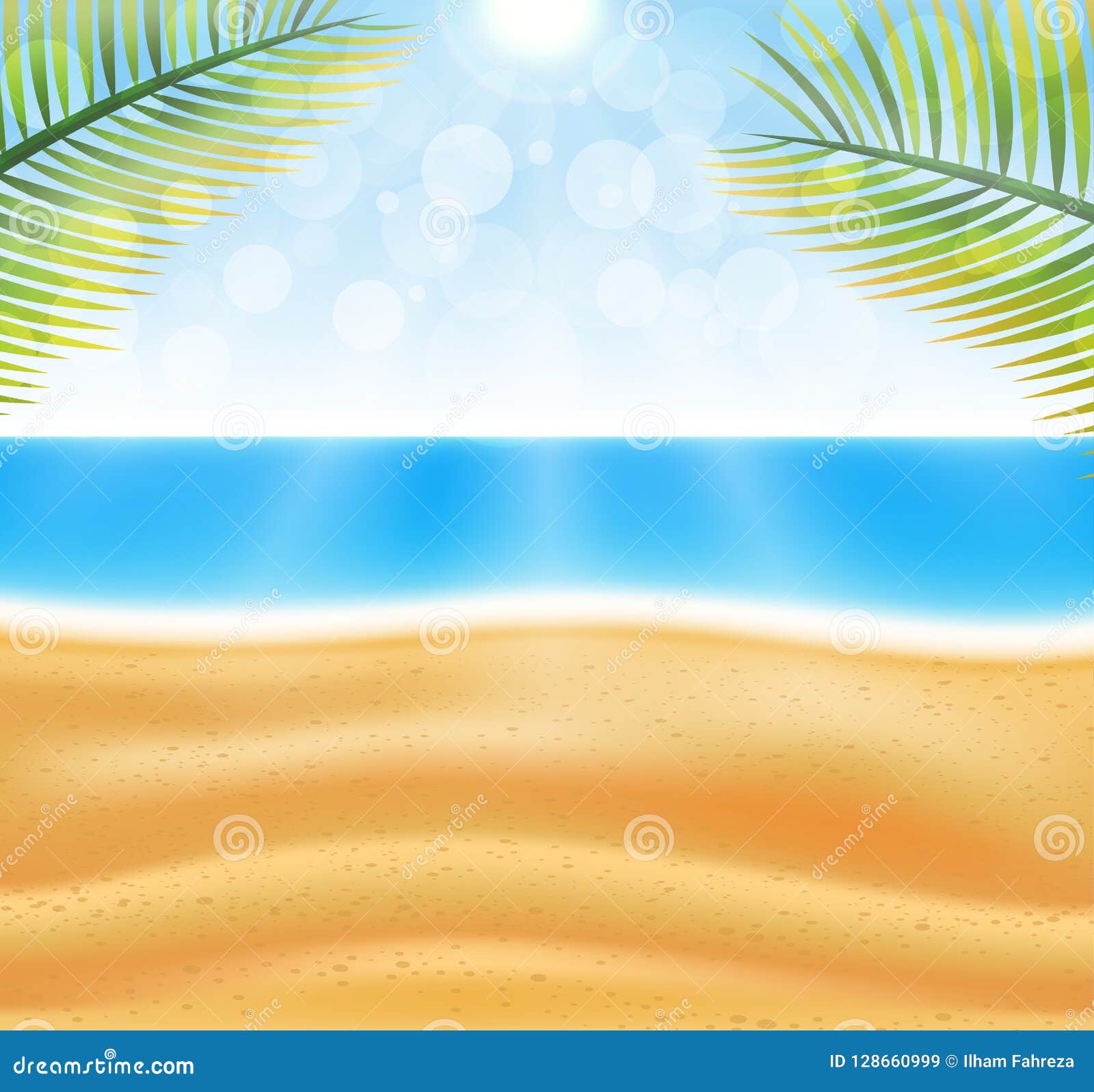 It`s Summer Time Background Illustration Stock Vector - Illustration of  poster, season: 128660999