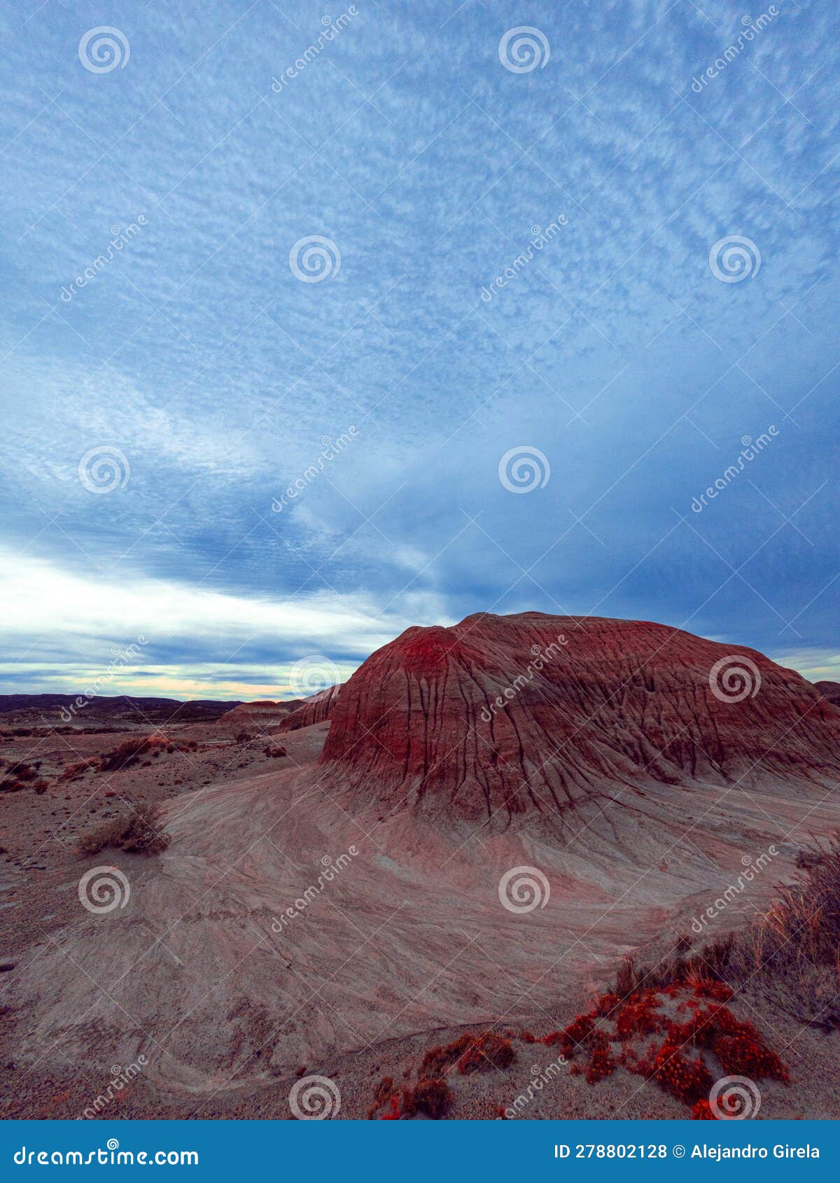 rocas coloradas, a landscape of mars in patagonia argentina, chubut