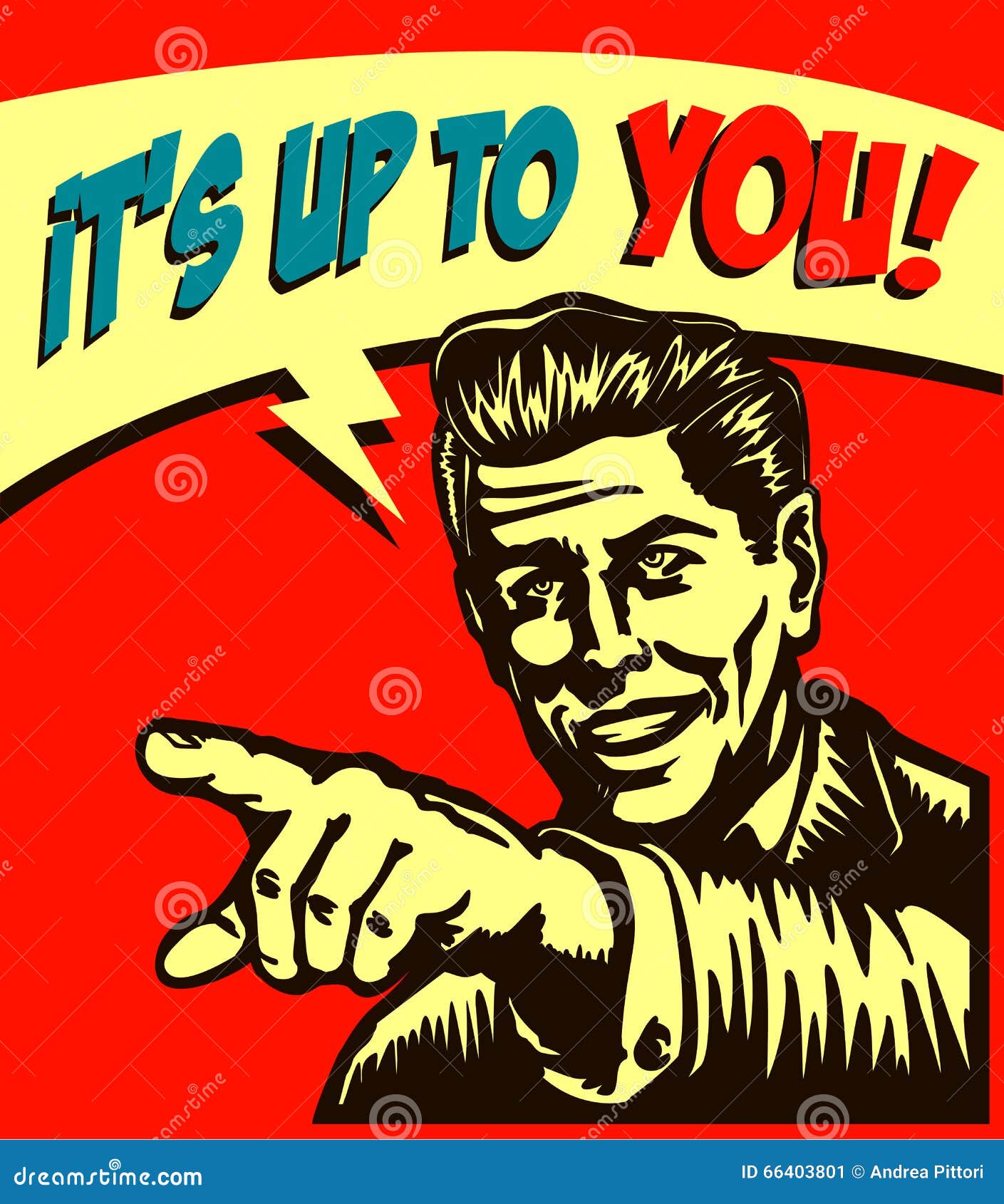 It S Up To You! Retro Businessman With Pointing Finger ...