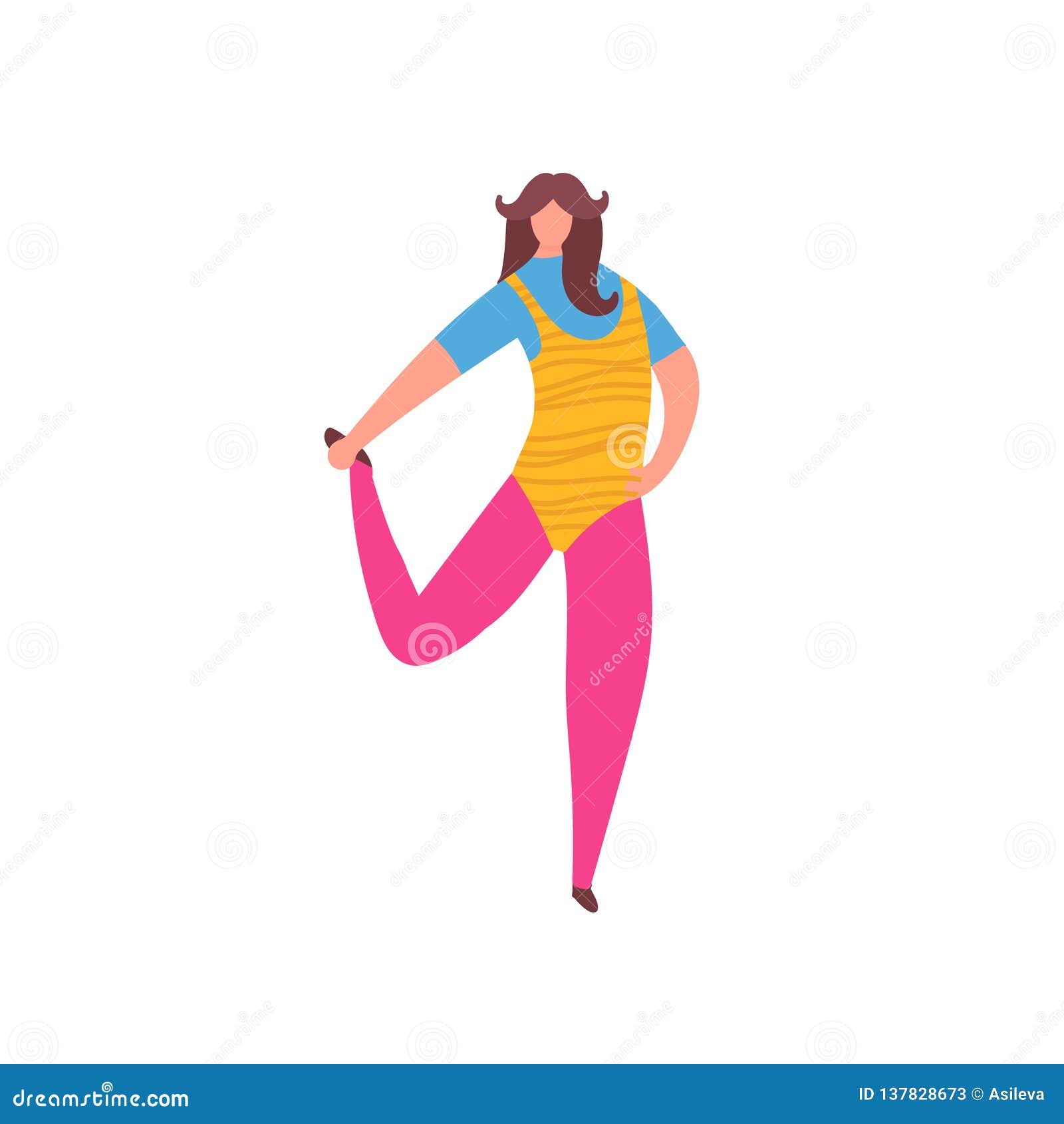 80s Years Woman Girl in Aerobics Outfit Doing Workout Shaping Stock Vector  - Illustration of background, dancer: 137828673