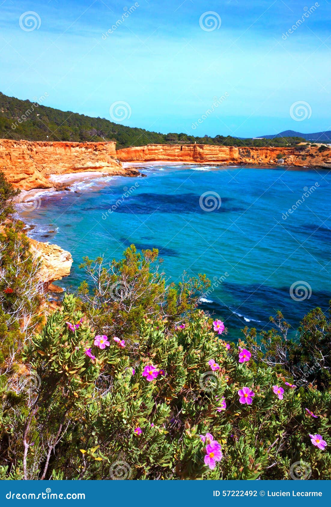 sa caleta ibiza red ochre coastline