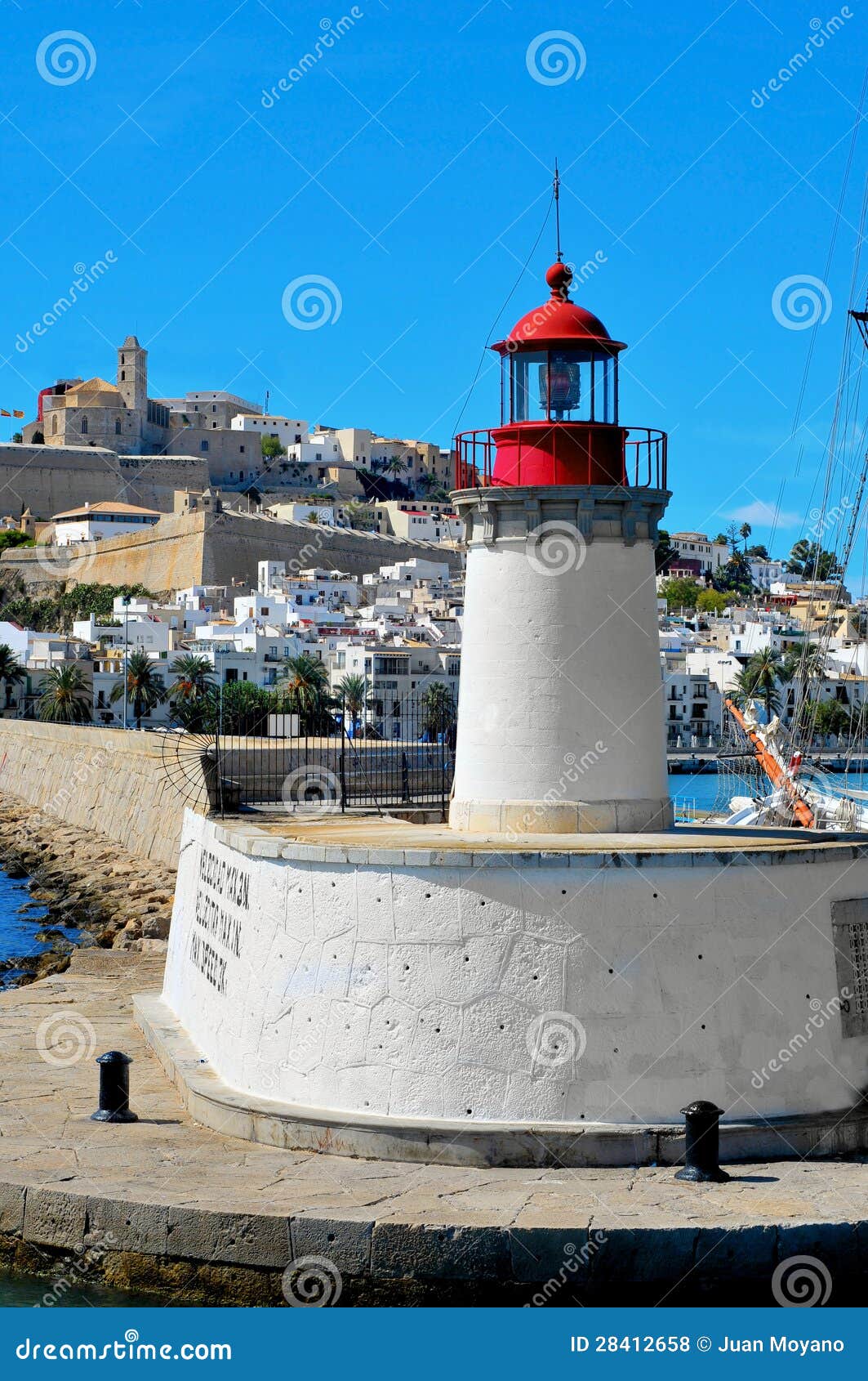 sa penya and dalt vila districts in ibiza town, balearic islands