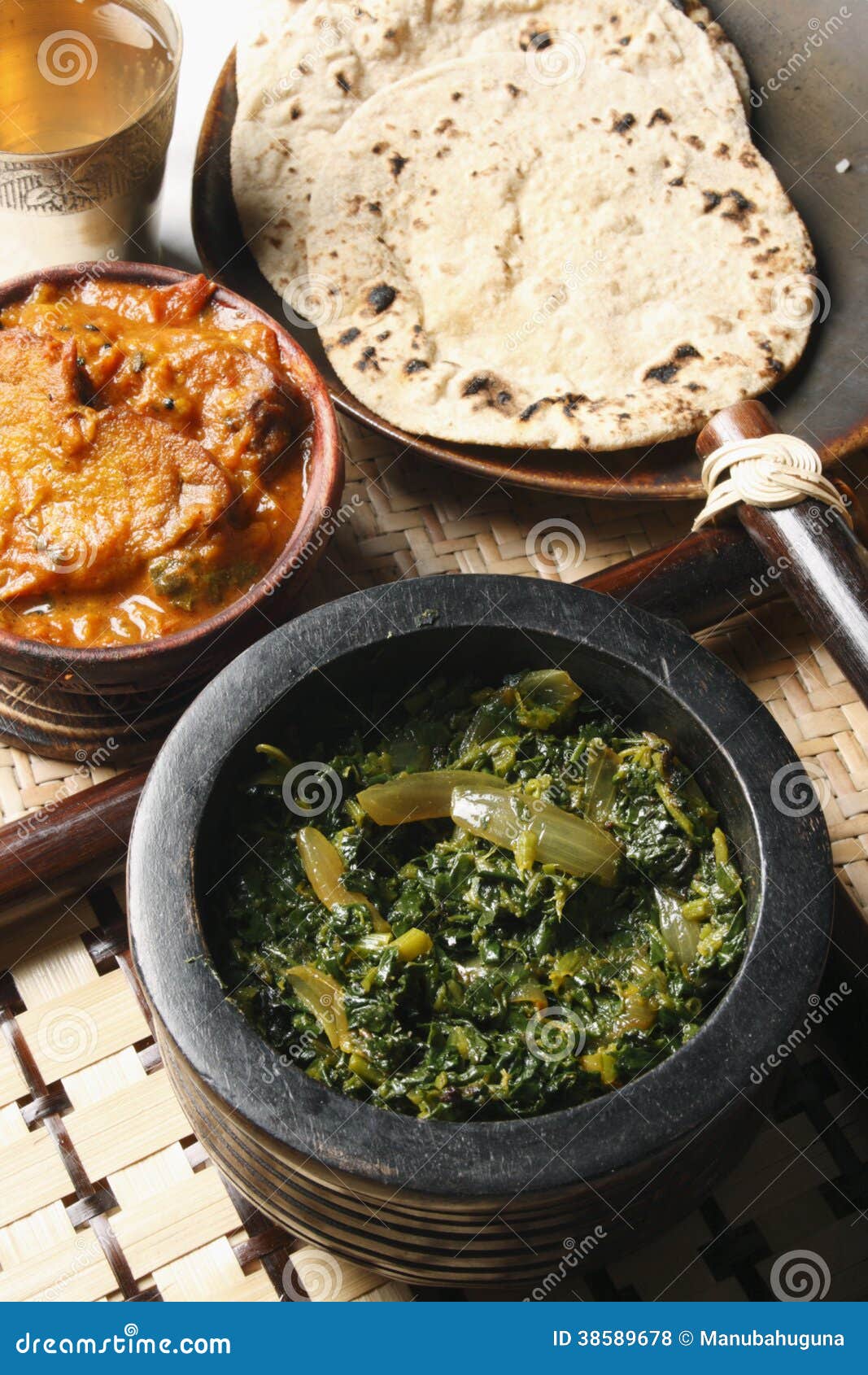 Saag Bhaji - a Vegetarian Dish from India. Stock Photo - Image of food