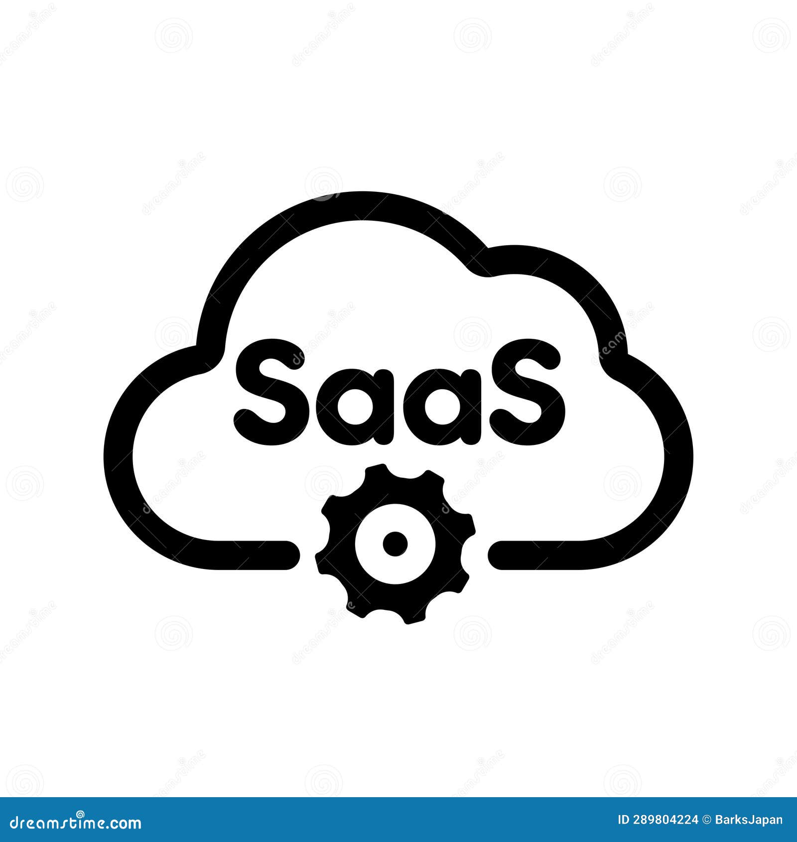 SaaS ( Cloud Service ) Icon Illustration Stock Vector Illustration of