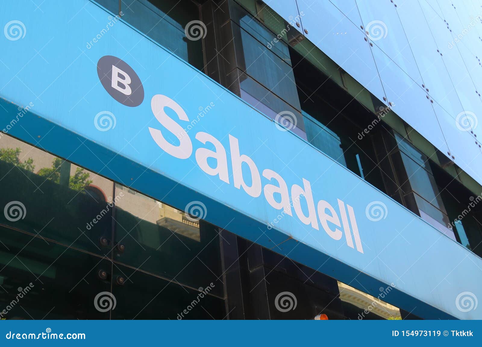 Sabadell bank Spain editorial stock image. Image of banking 154973119