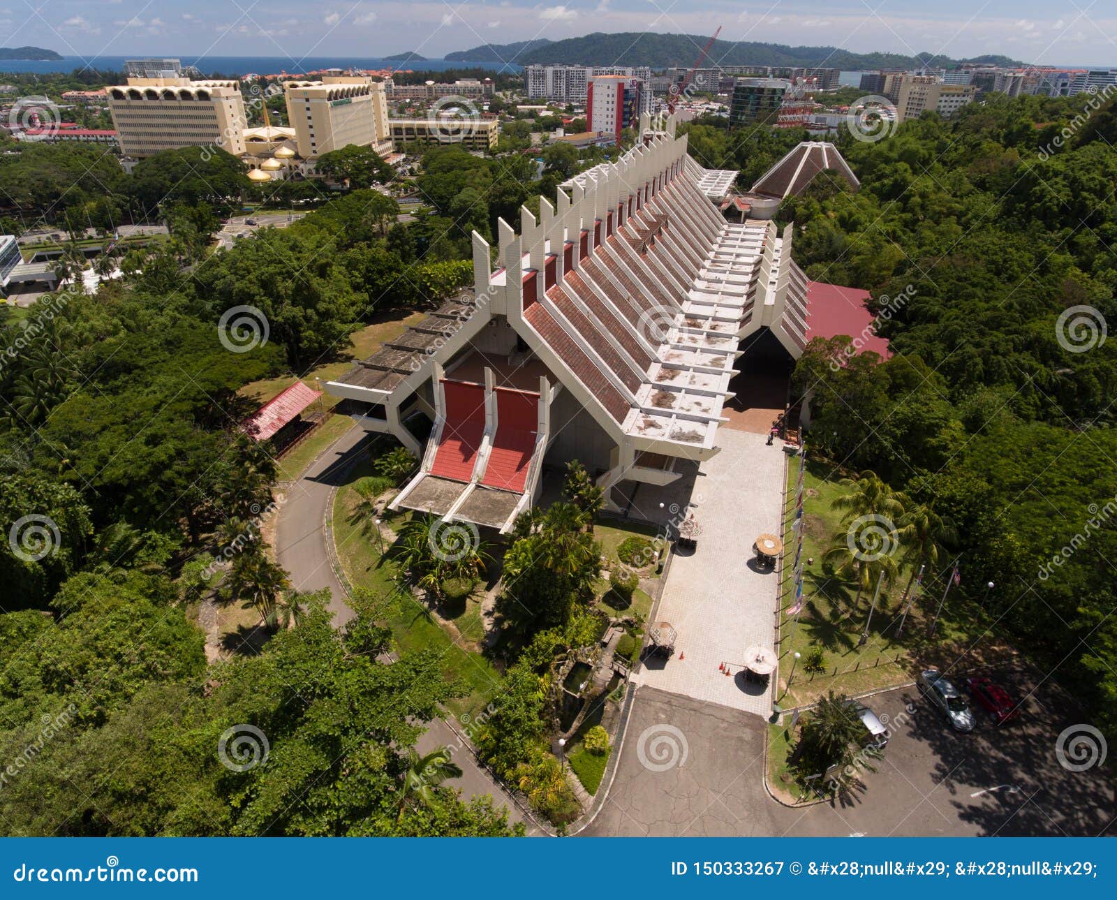 Sabah Museum Building editorial photography. Image of aerial - 150333267