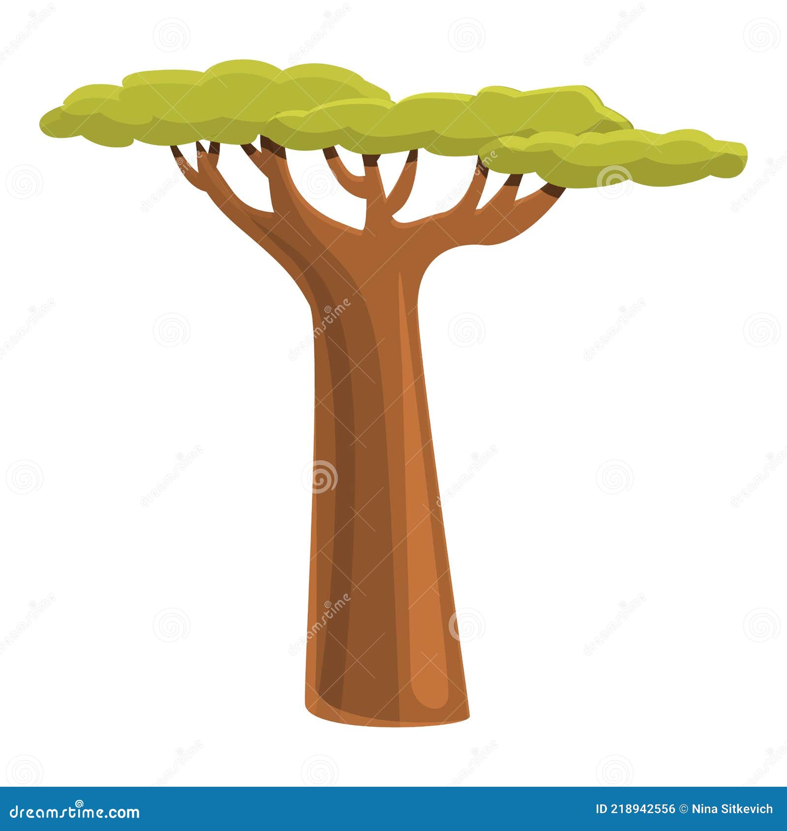 Sabana Baobab Icono Estilo De Dibujos Animados Ilustración del Vector -  Ilustración de paisaje, flora: 218942556