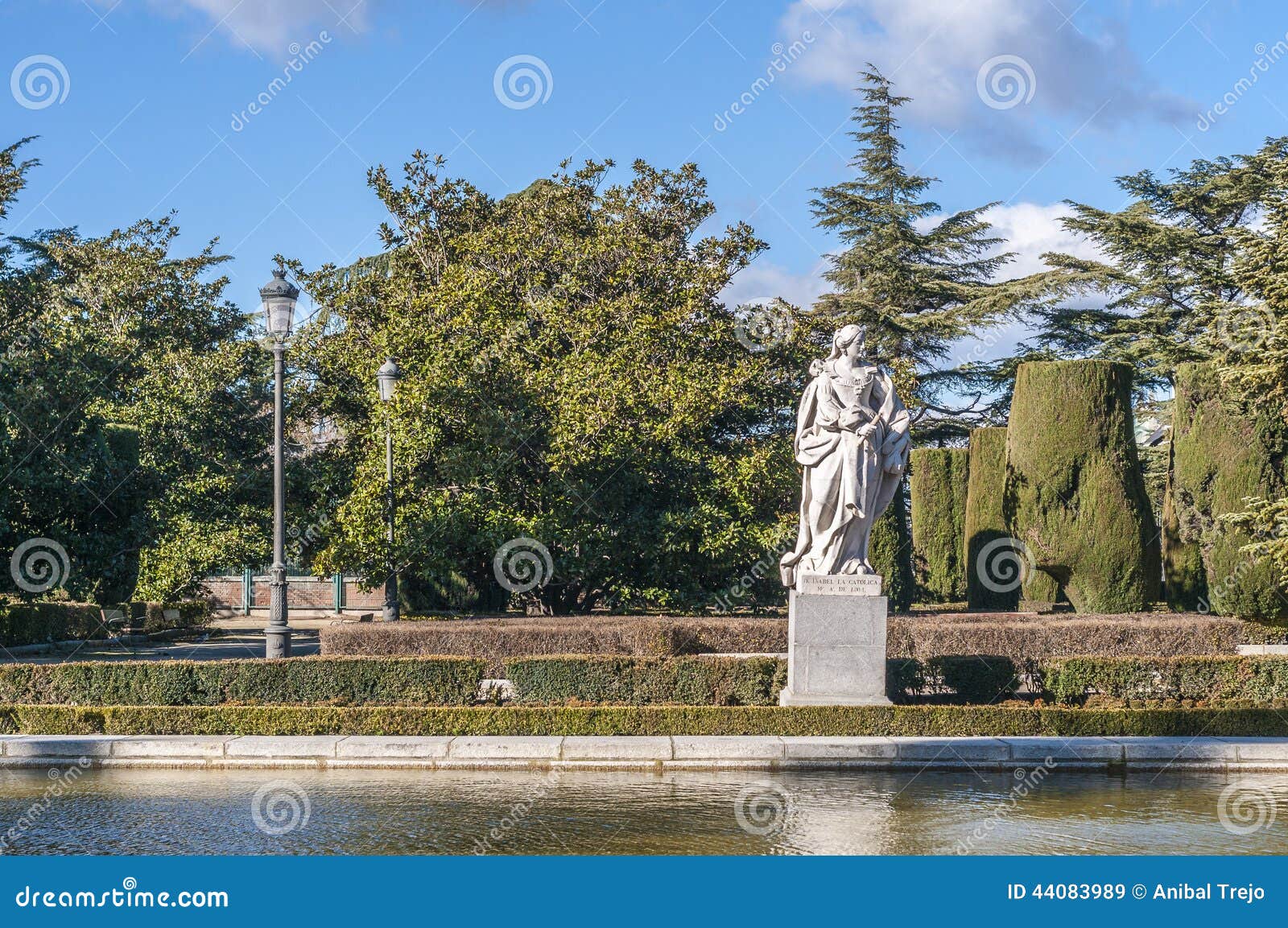 the sabatini gardens in madrid, spain.