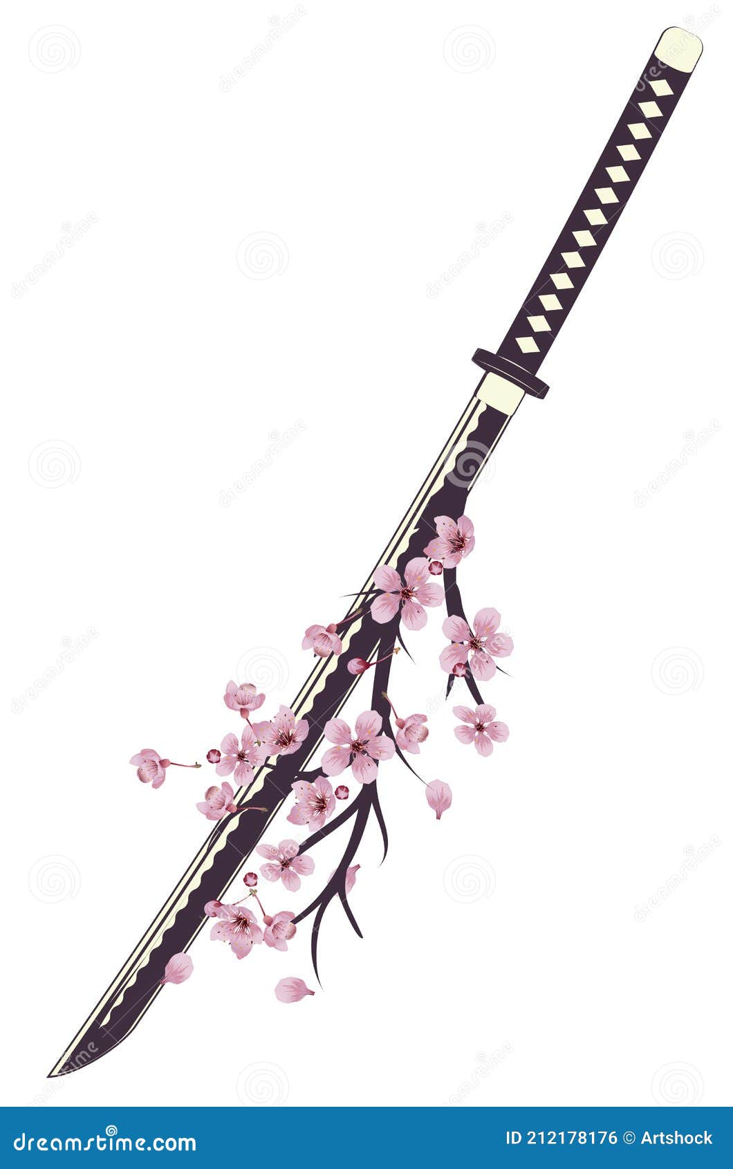 Réplique de Katana Japonais Traditionnel Sakura Edition Samourai