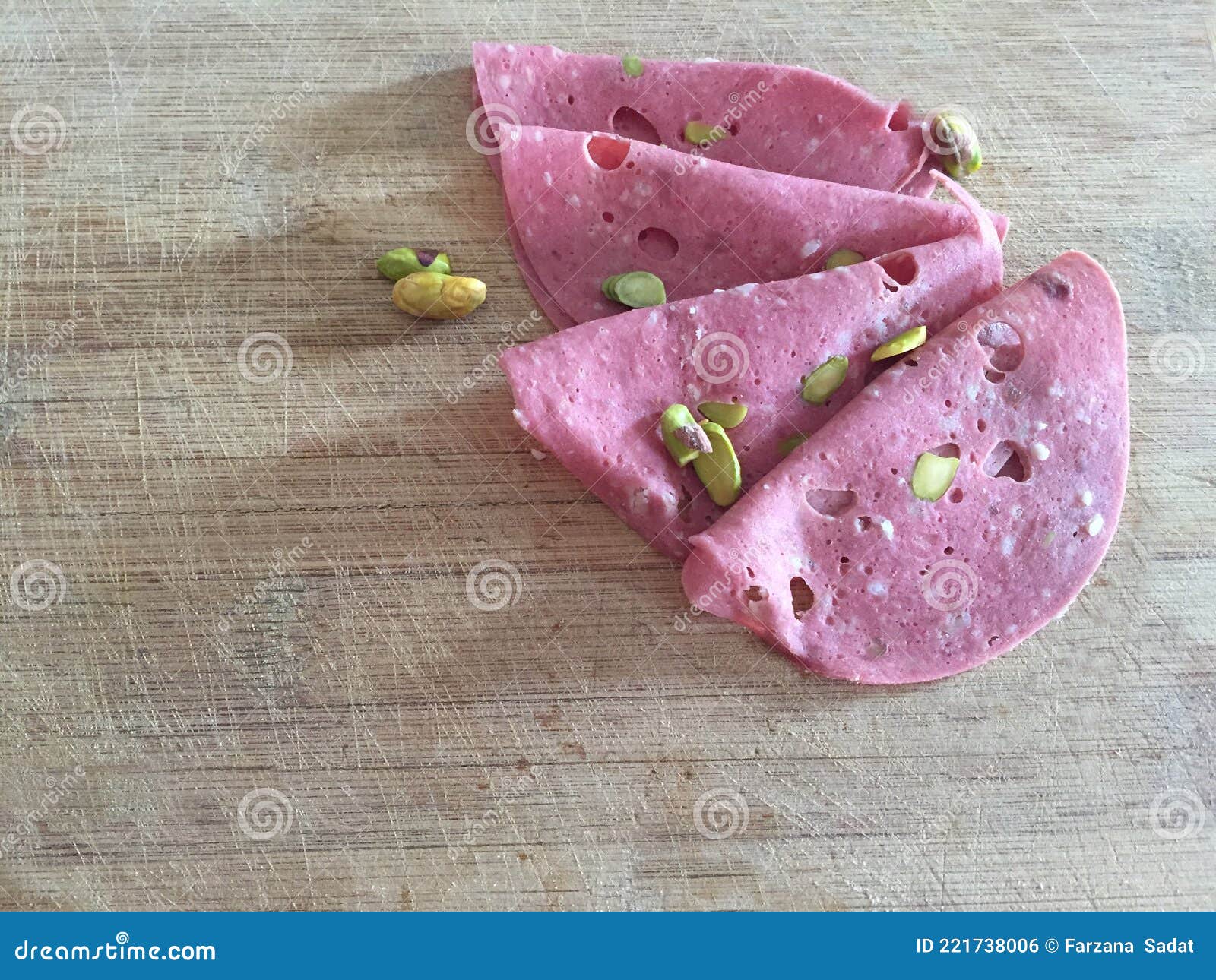 Sabrosa Mortadella Con Pistacho Stock de ilustración Ilustración de