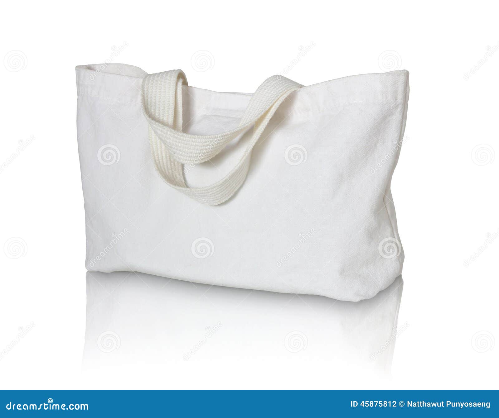 Sac blanc de tissu photo stock. Image du trame, m?�moire - 45875812
