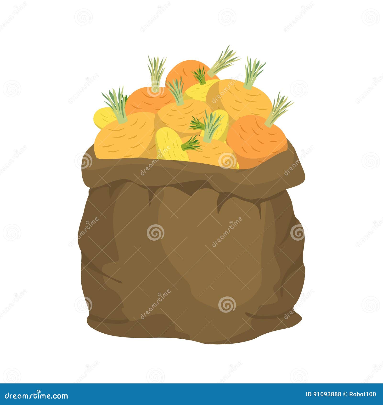 ensemble de légumes avec illustration vectorielle de sacs