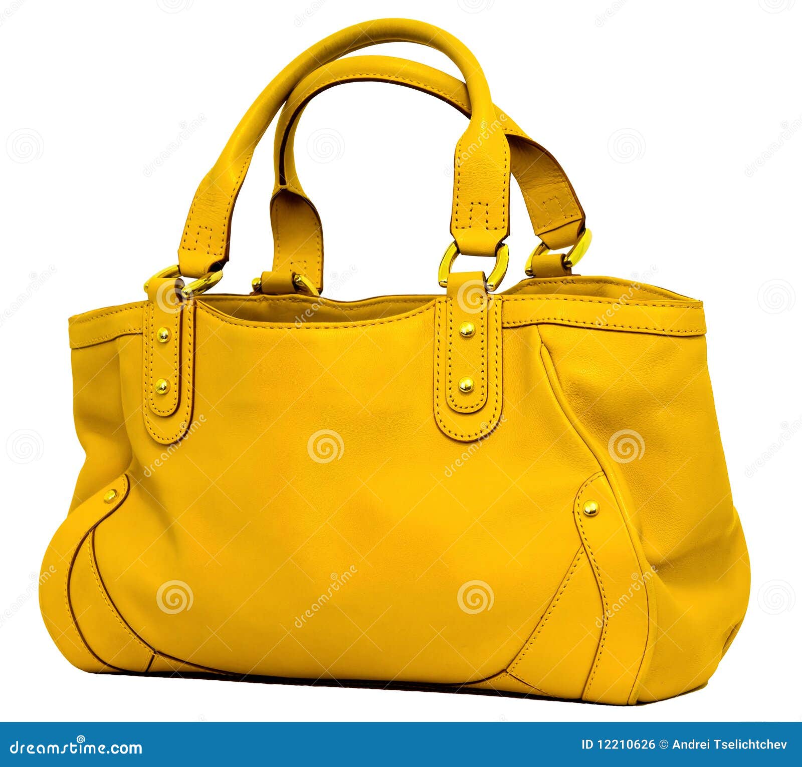 sac jaune cuir