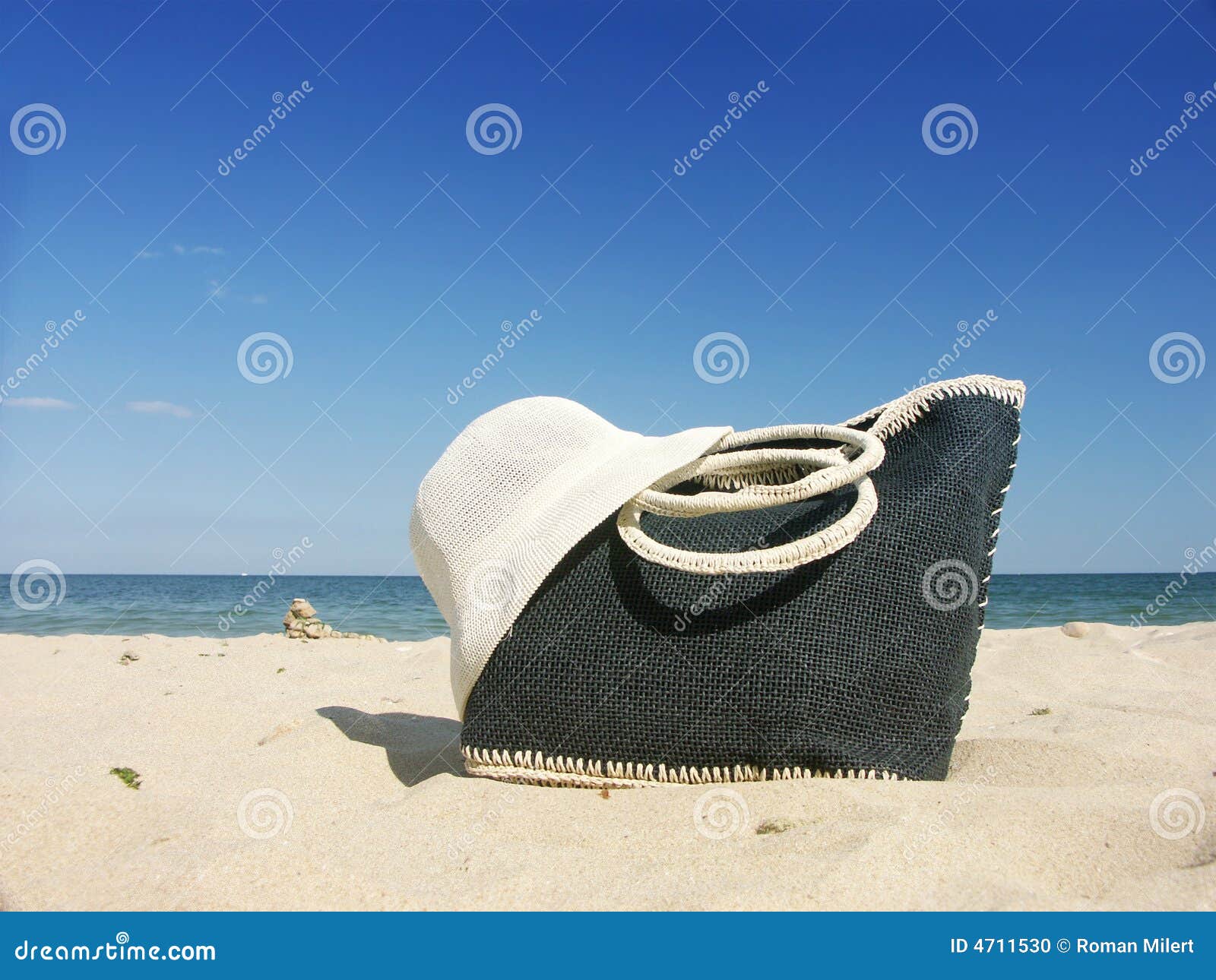 Illustrazione Vettoriale Di Un'immagine Con Sacchetto Da Spiaggia Vignetta Per Borse Cartello Della Borsa L Estate Simboli Isolati Image274655135