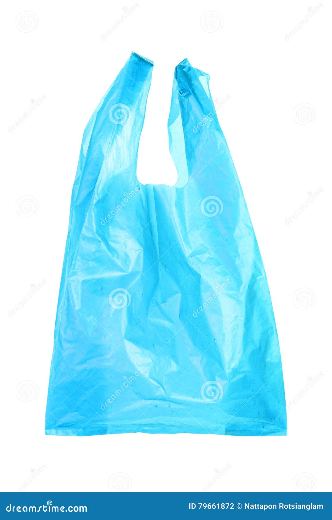 Sachets en plastique bleus photo stock. Image du objet 79661872