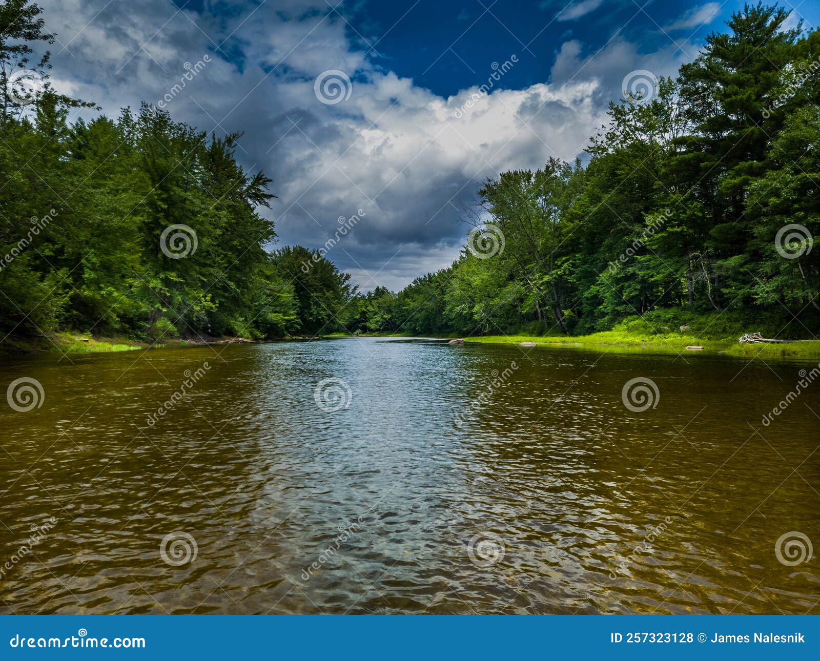 Saco river stock photo. Image of lake, newhampshire 257323128