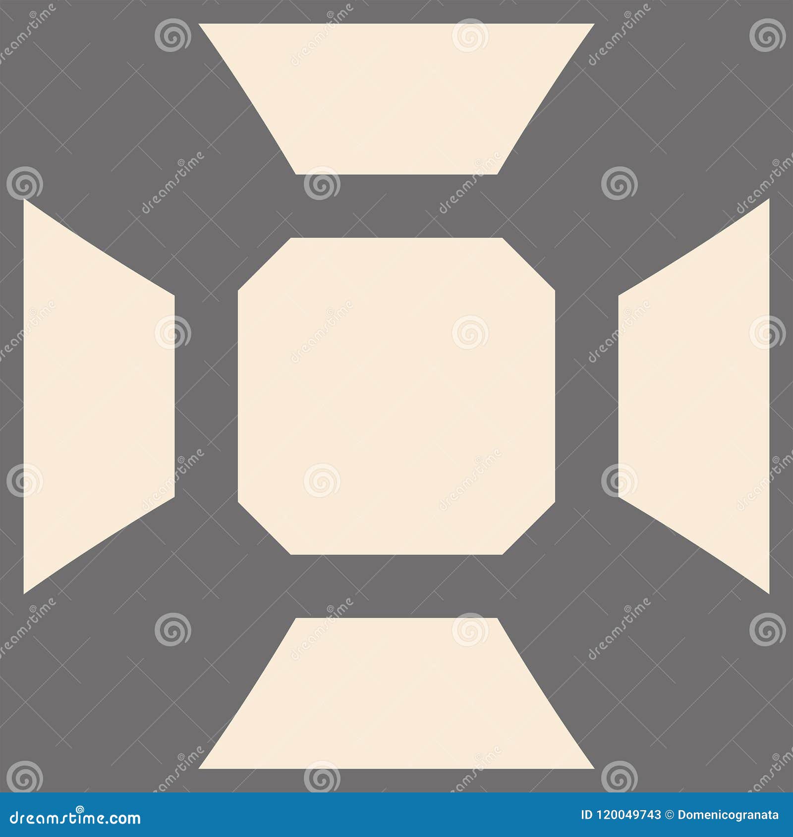 sacral and geometric pattern for a tile