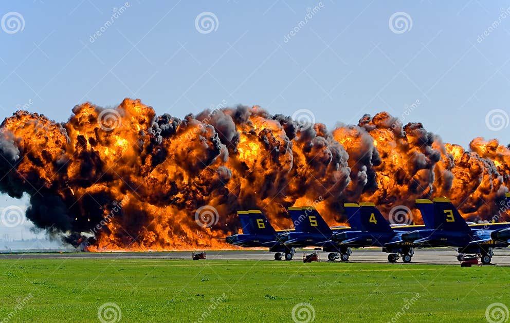 Sacramento Air Show stock image. Image of fire, california 4705857