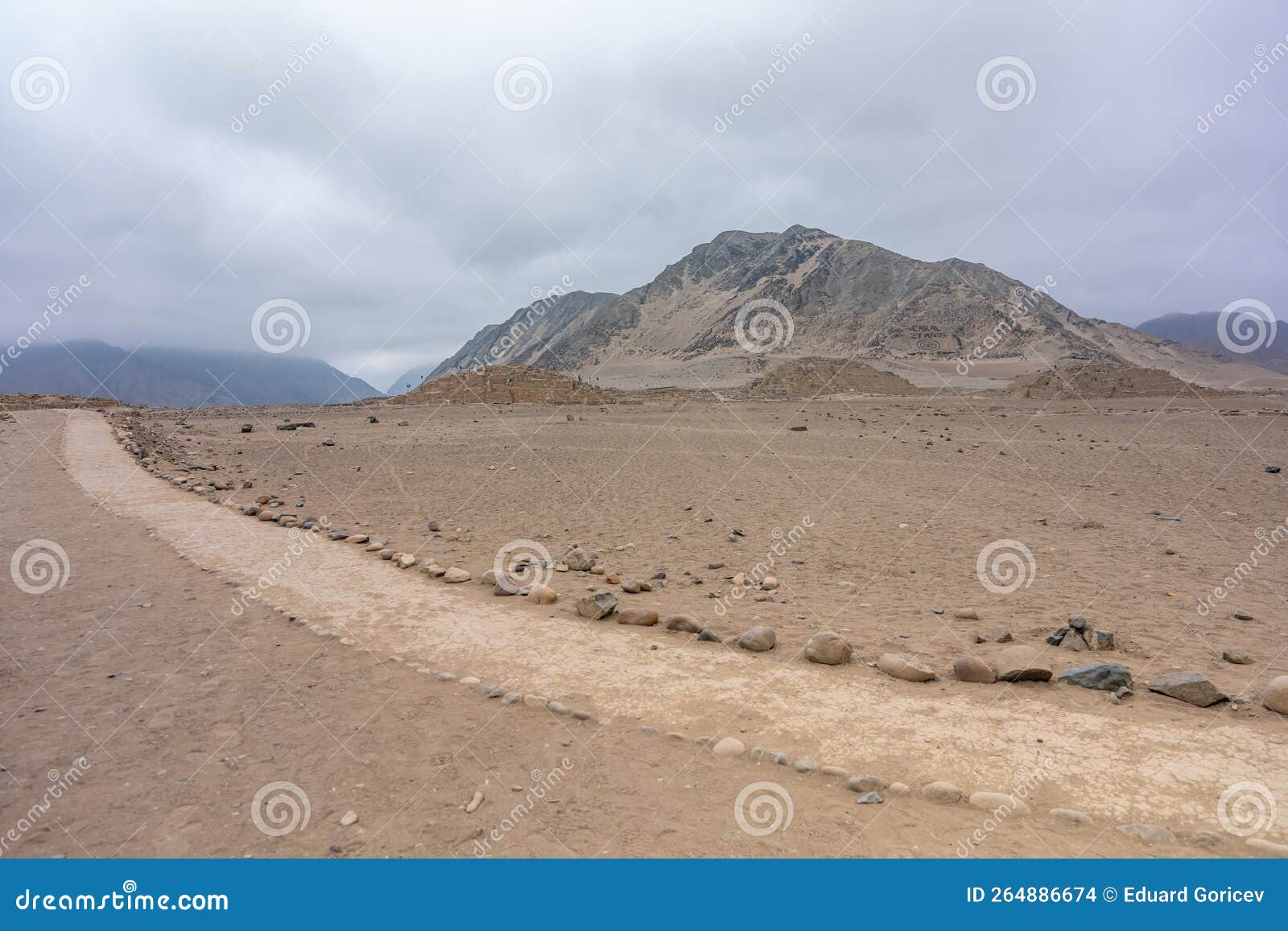 sacred city of caral-supe archaeological site in peru