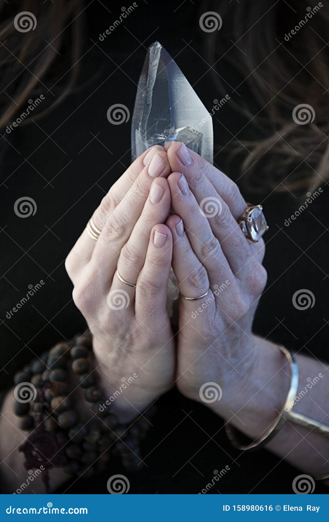 Sacred Crystal Hands stock photo. Image of contemplative 158980616