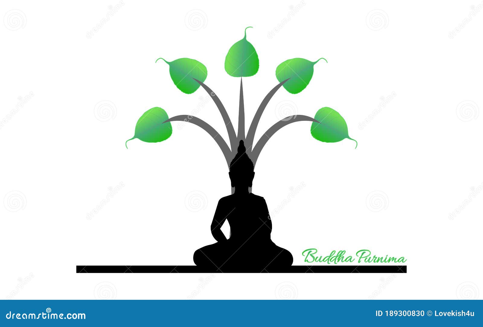 Sacred Fig or Pipal Tree Leaf Buddha Purnima or Vesak Day Vector