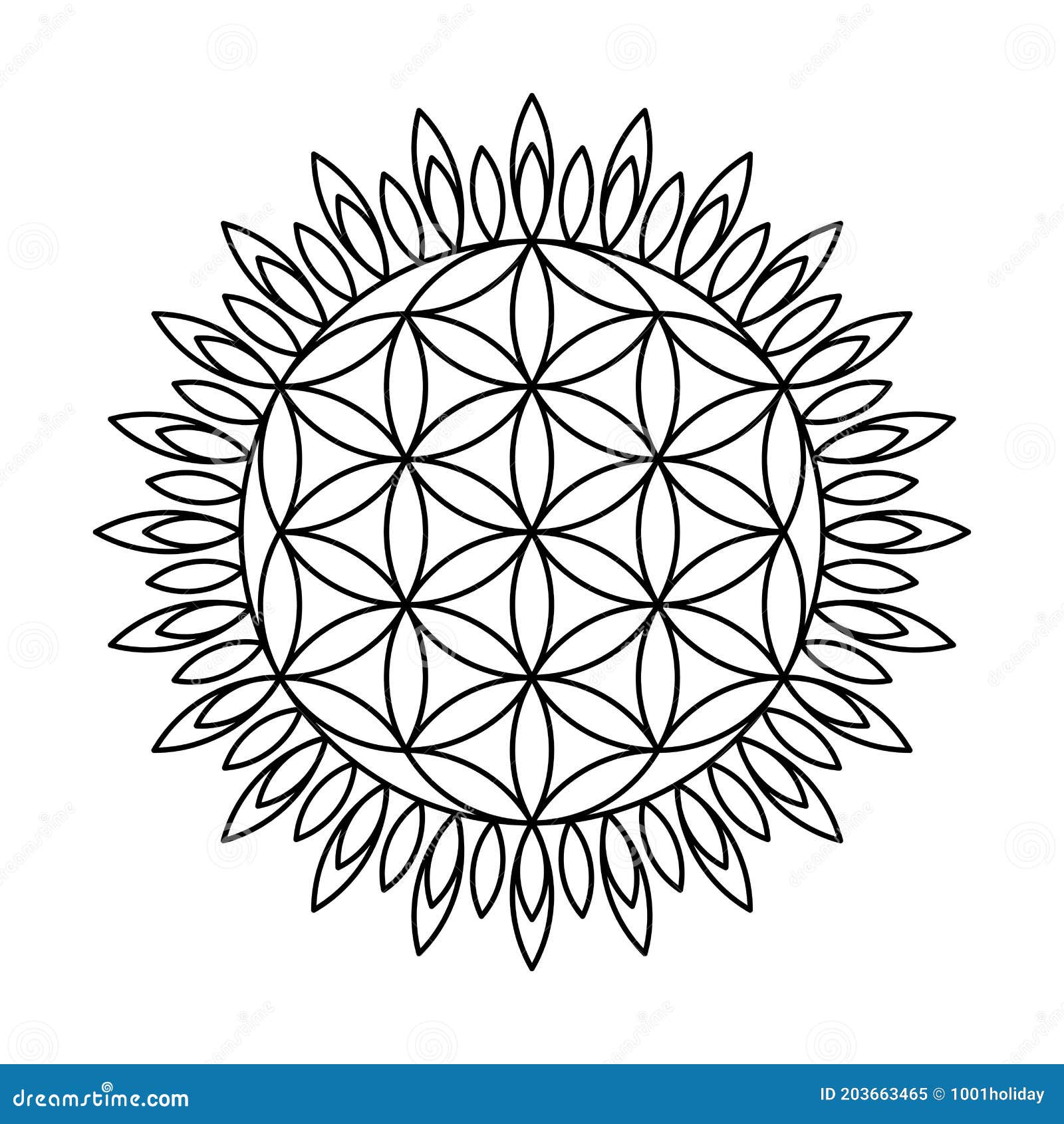 Mandala dot work  flower of life background ancientritua  Flickr