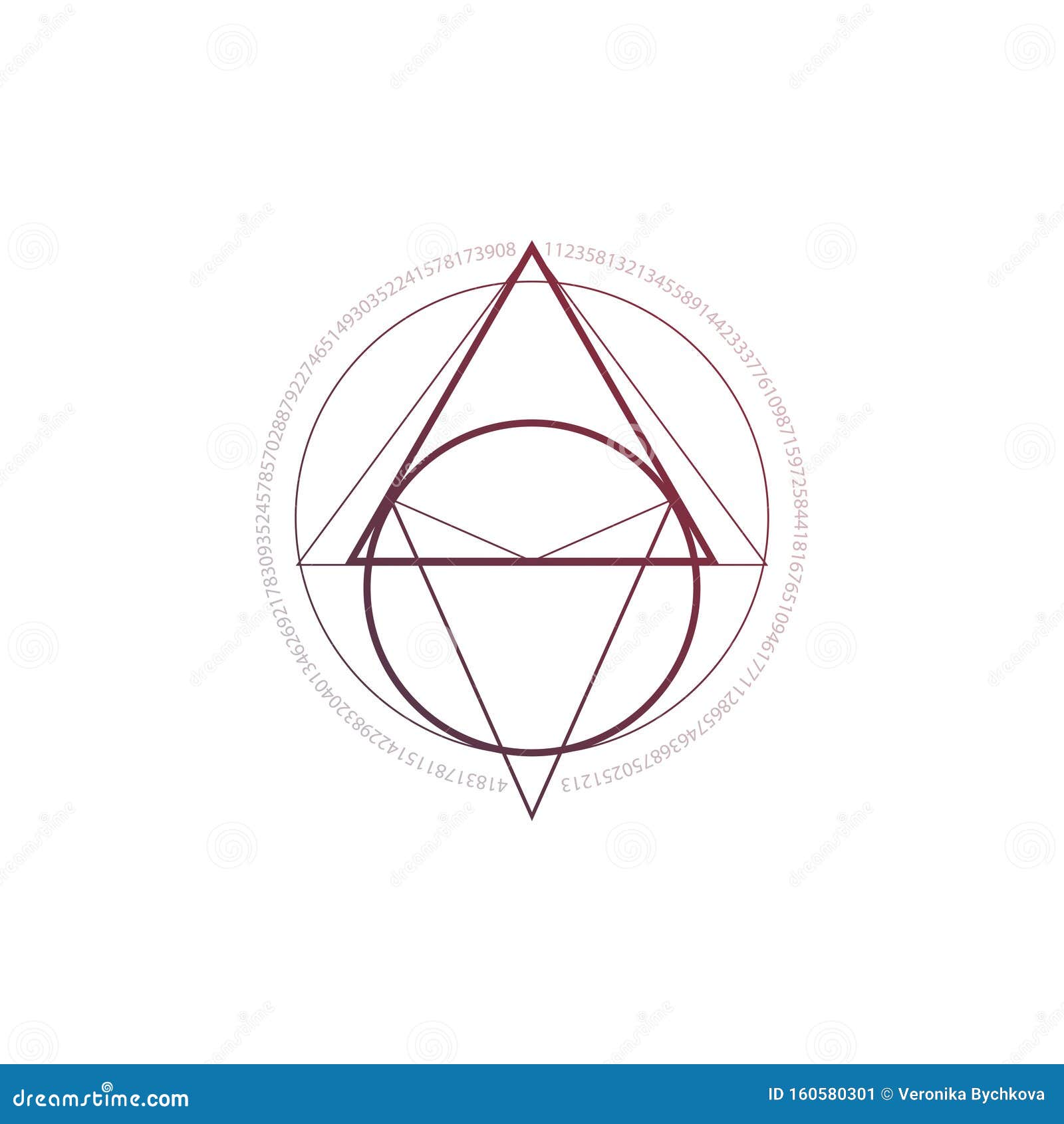 Sacred Geometry Minimal Tattoo Sketch with Interlocking Circles and  Triangles. Stock Vector - Illustration of circle, geometry: 160580301
