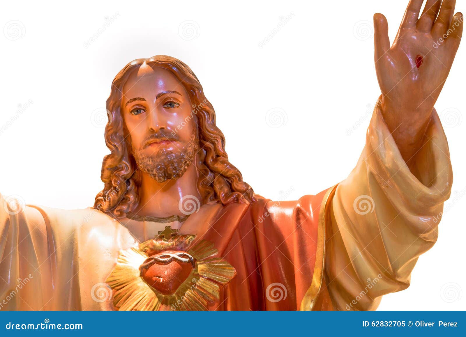 Sacred Heart of Jesus Statue Stock Image - Image of crucify ...