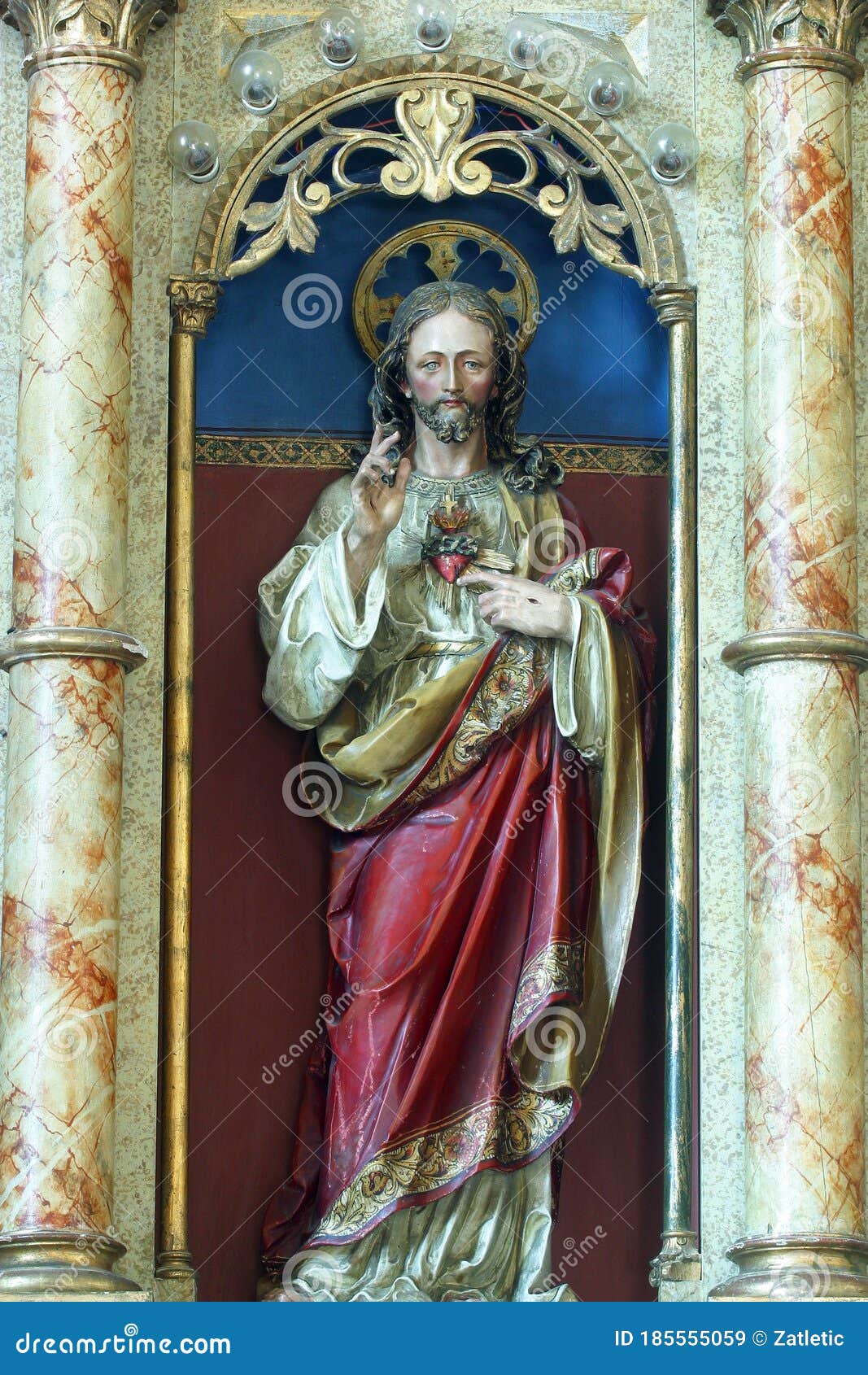 Sacred Heart of Jesus Statue on the Main Altar in Holy Trinity Church ...