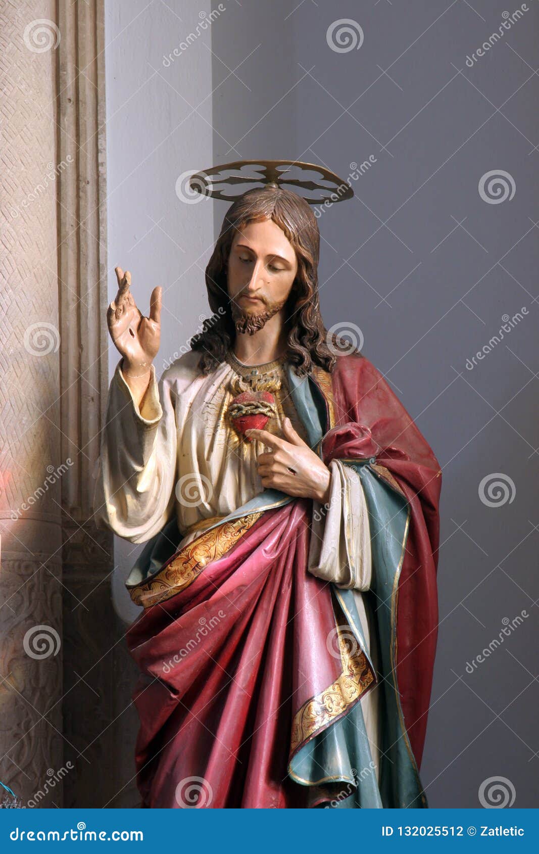 Sacred Heart of Jesus stock photo. Image of jesus, heart - 132025512