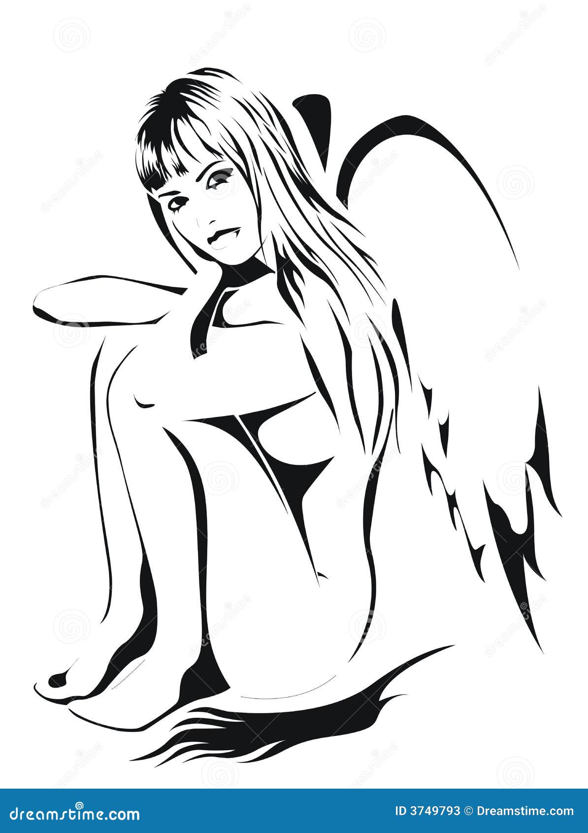 ангел голая рисунок фото 35