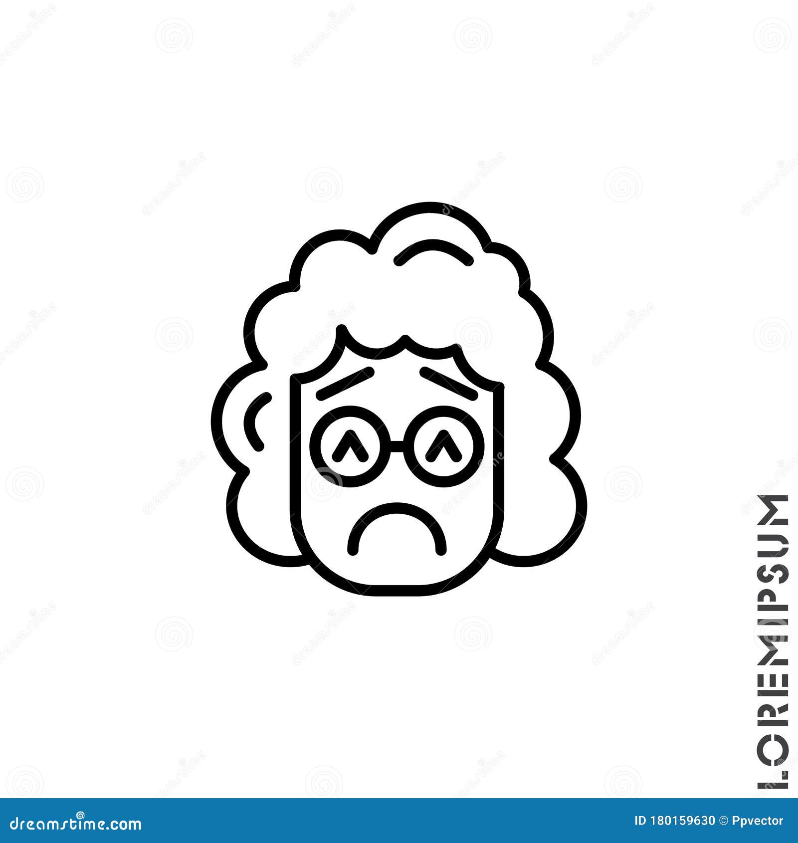 Sad And In A Bad Mood Emoticon Icon Vector Illustration. Style ...