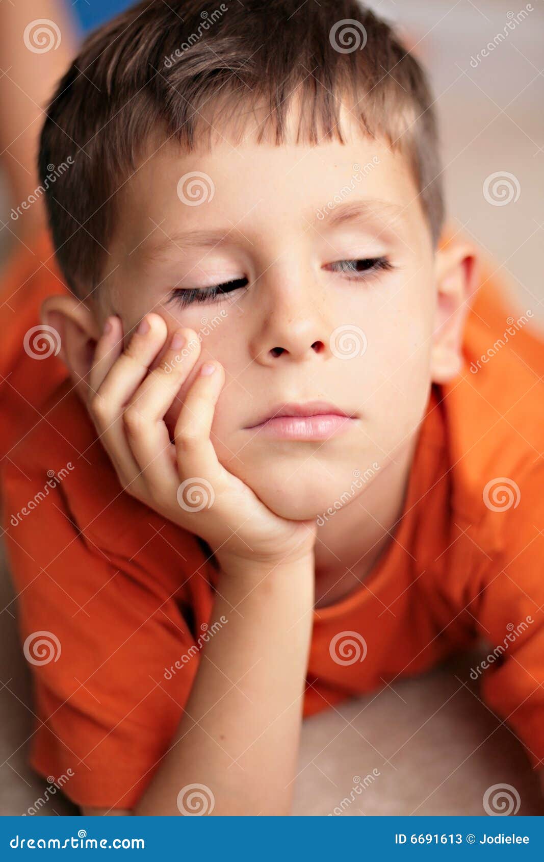 Sad, Bored, Daydreaming Child Stock Image Image of father, cute 6691613