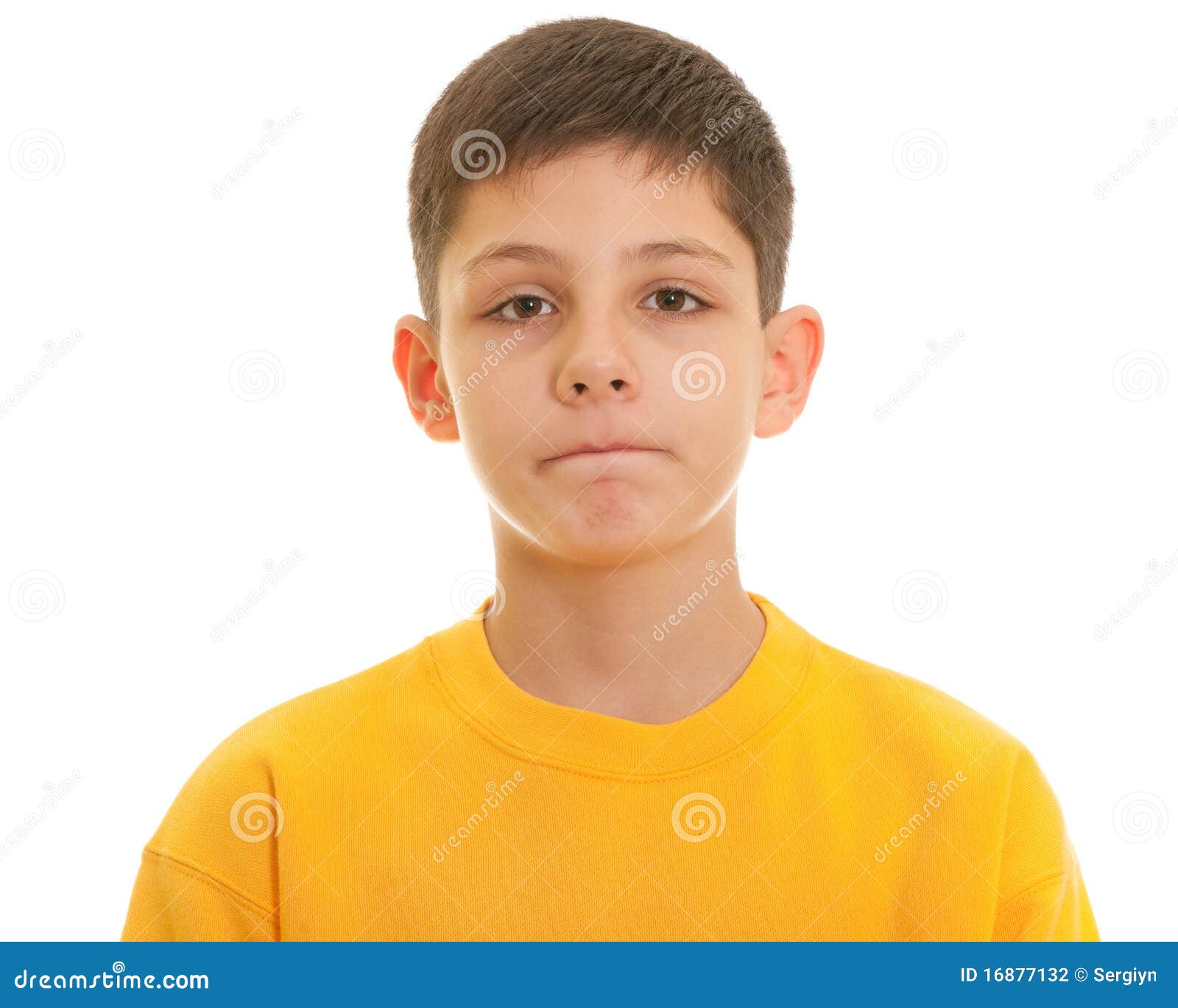 Sad boy portrait stock photo. Image of close, facial 16877132