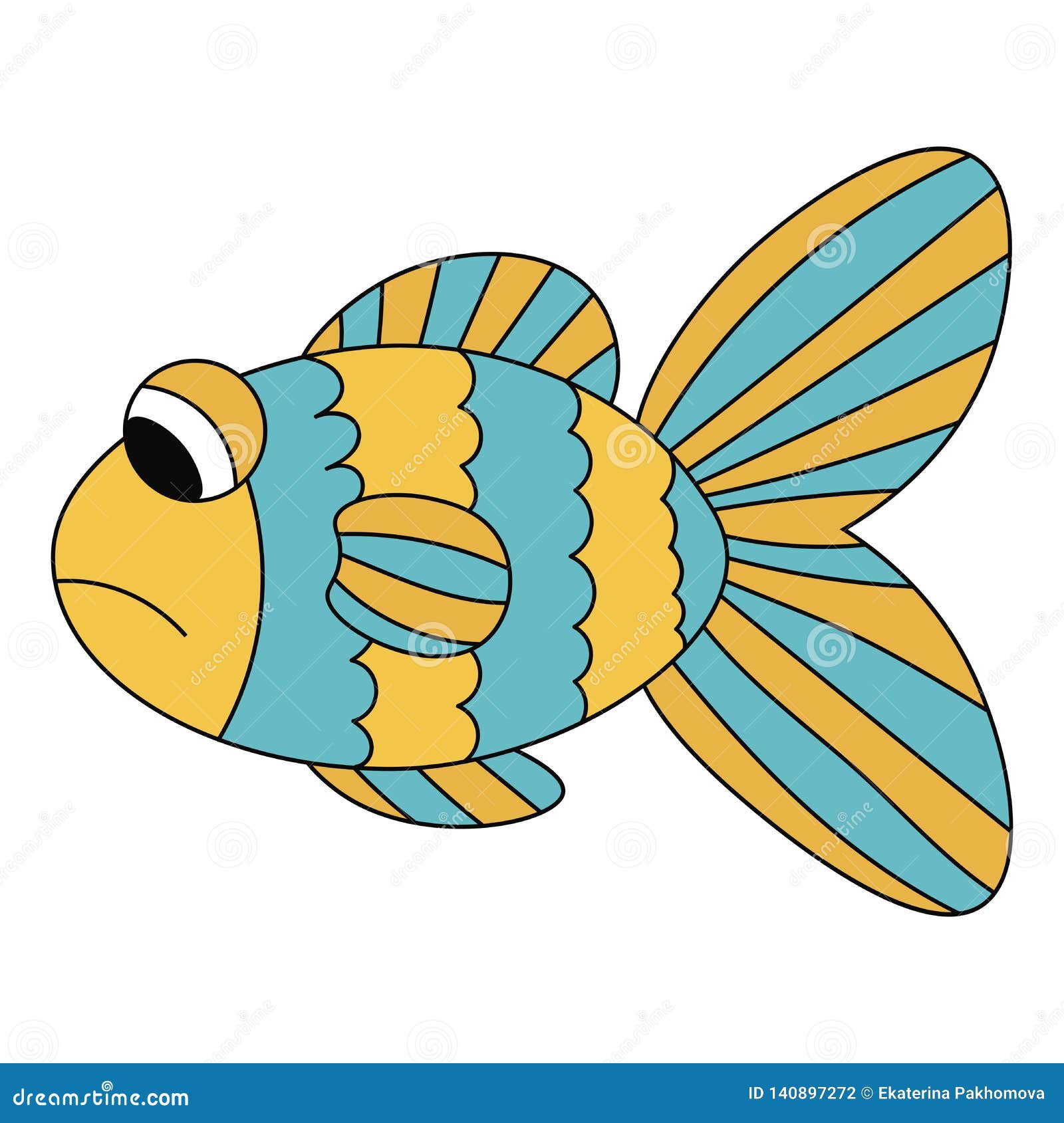 Sad Cartoon Blue and Yellow Fish Isolated on White Background. Stock Vector - Illustration of fish, despondent: 140897272 Sad Cartoon Blue and Yellow Fish Isolated on White Background. Stock Vector - Illustration of fish, despondent: 140897272