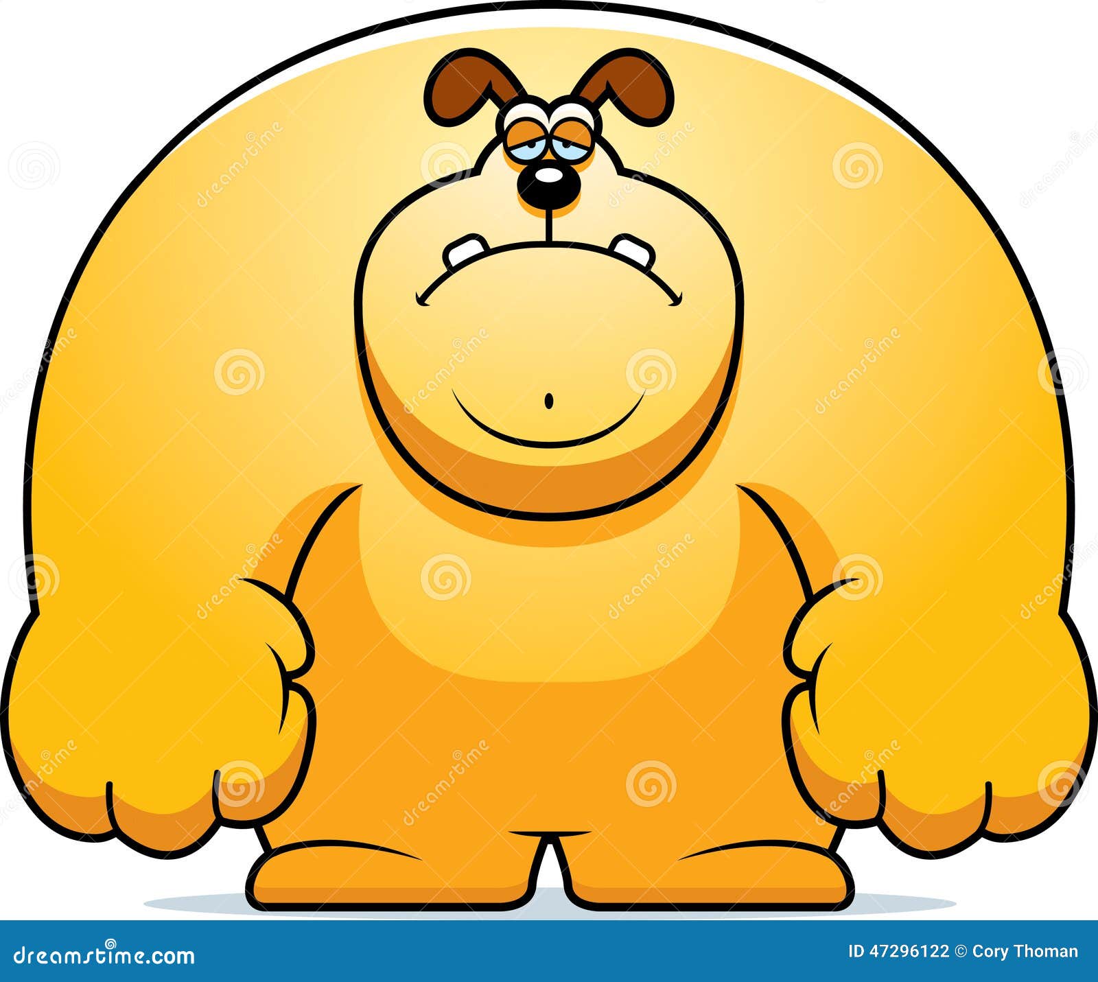 Sad Cartoon Dog stock vector. Illustration of cartoon - 47296122