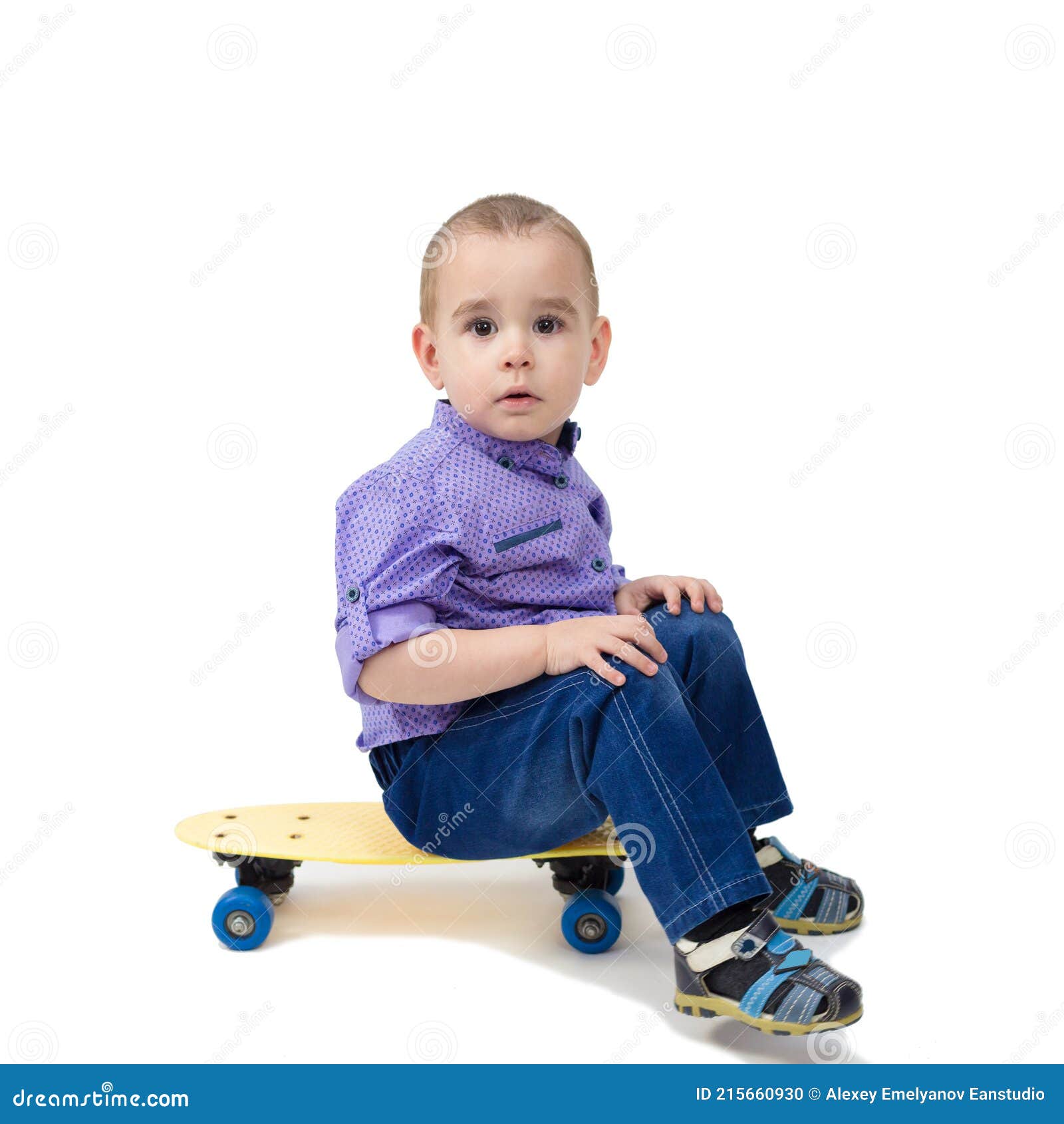 Sad Child Sitting on a Skateboard Stock Photo - Image of teenager ...