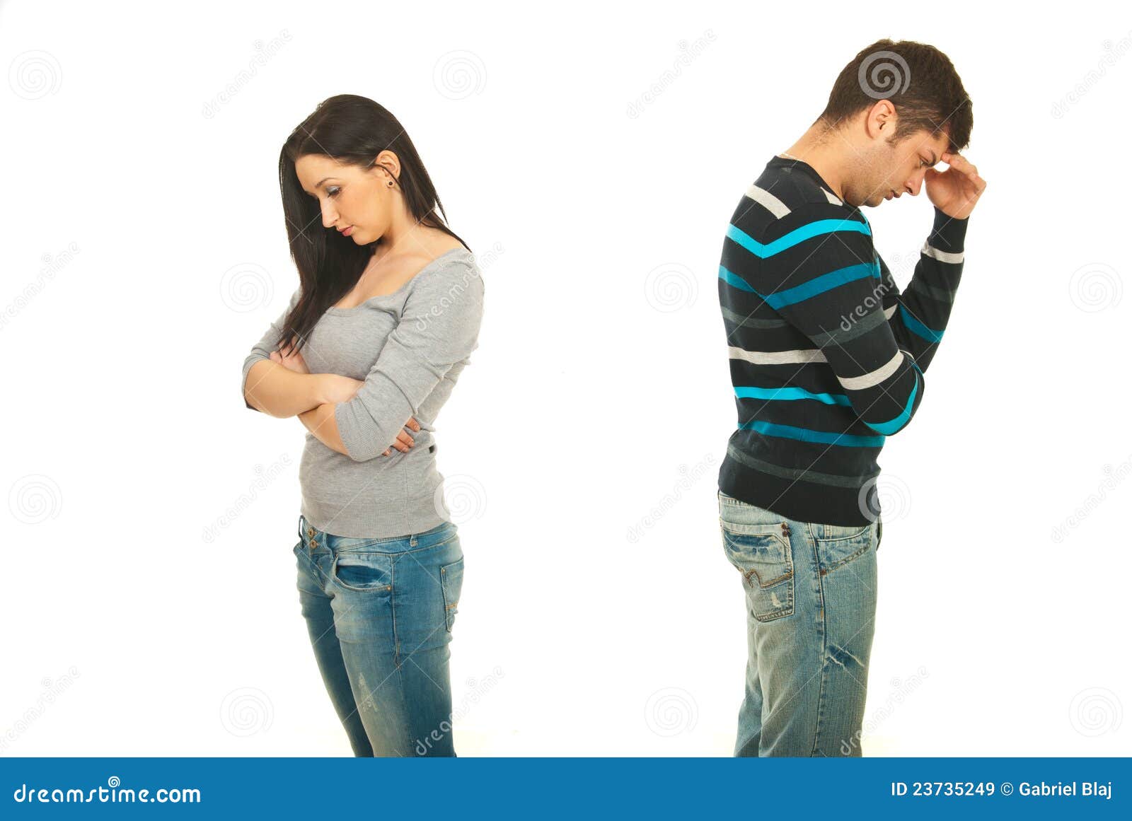 sad couple having conflict
