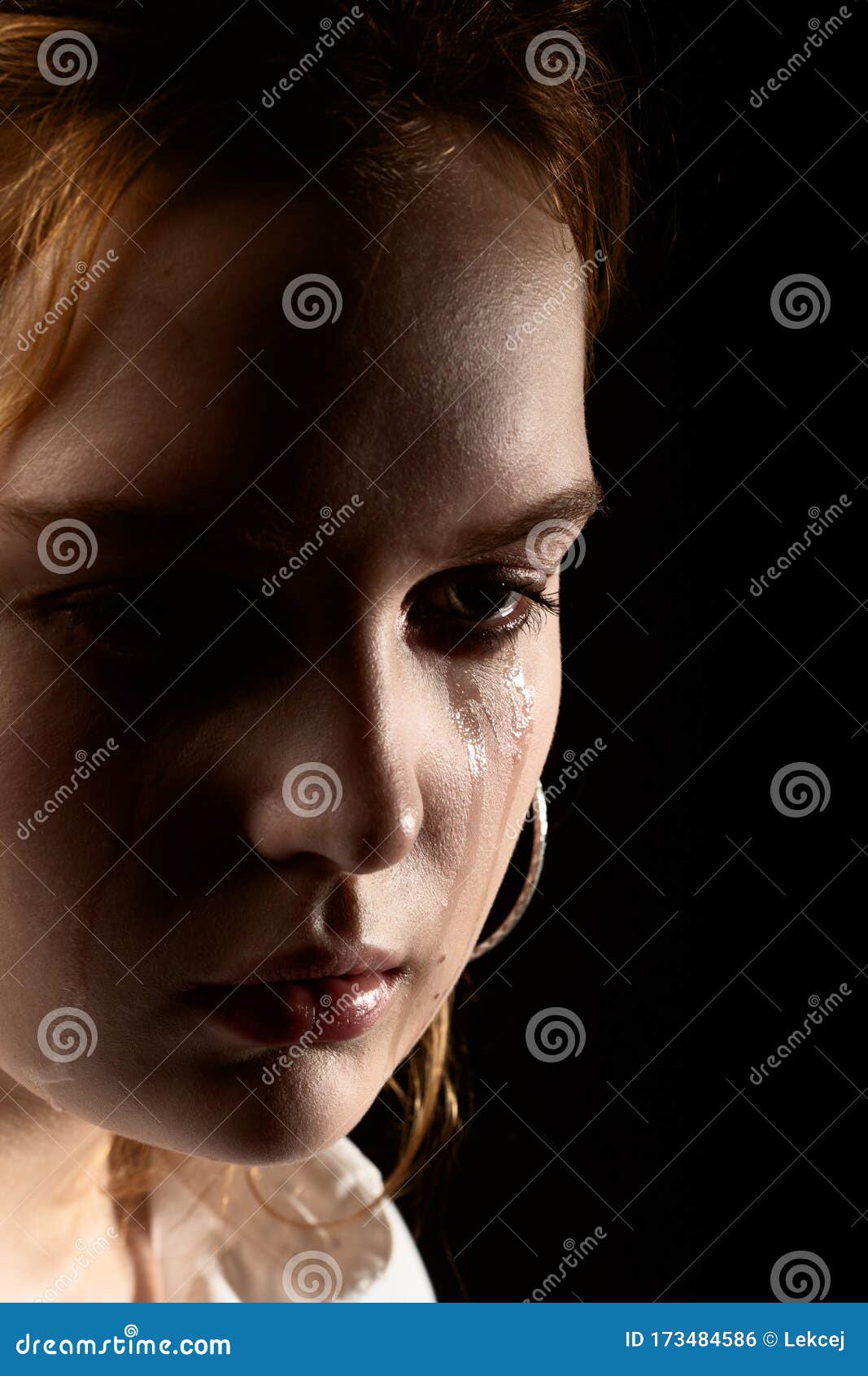 Sad crying girl stock photo. Image of frustration, feelings ...