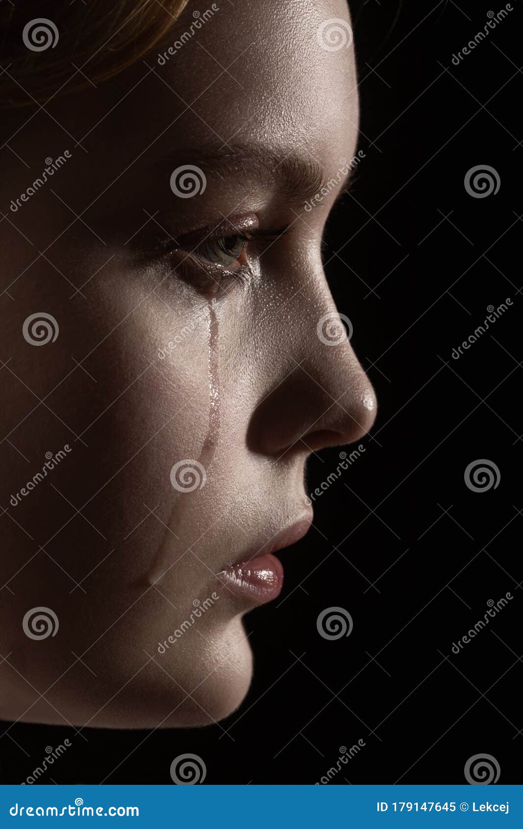 Sad crying girl stock image. Image of hopelessness, disappointment ...