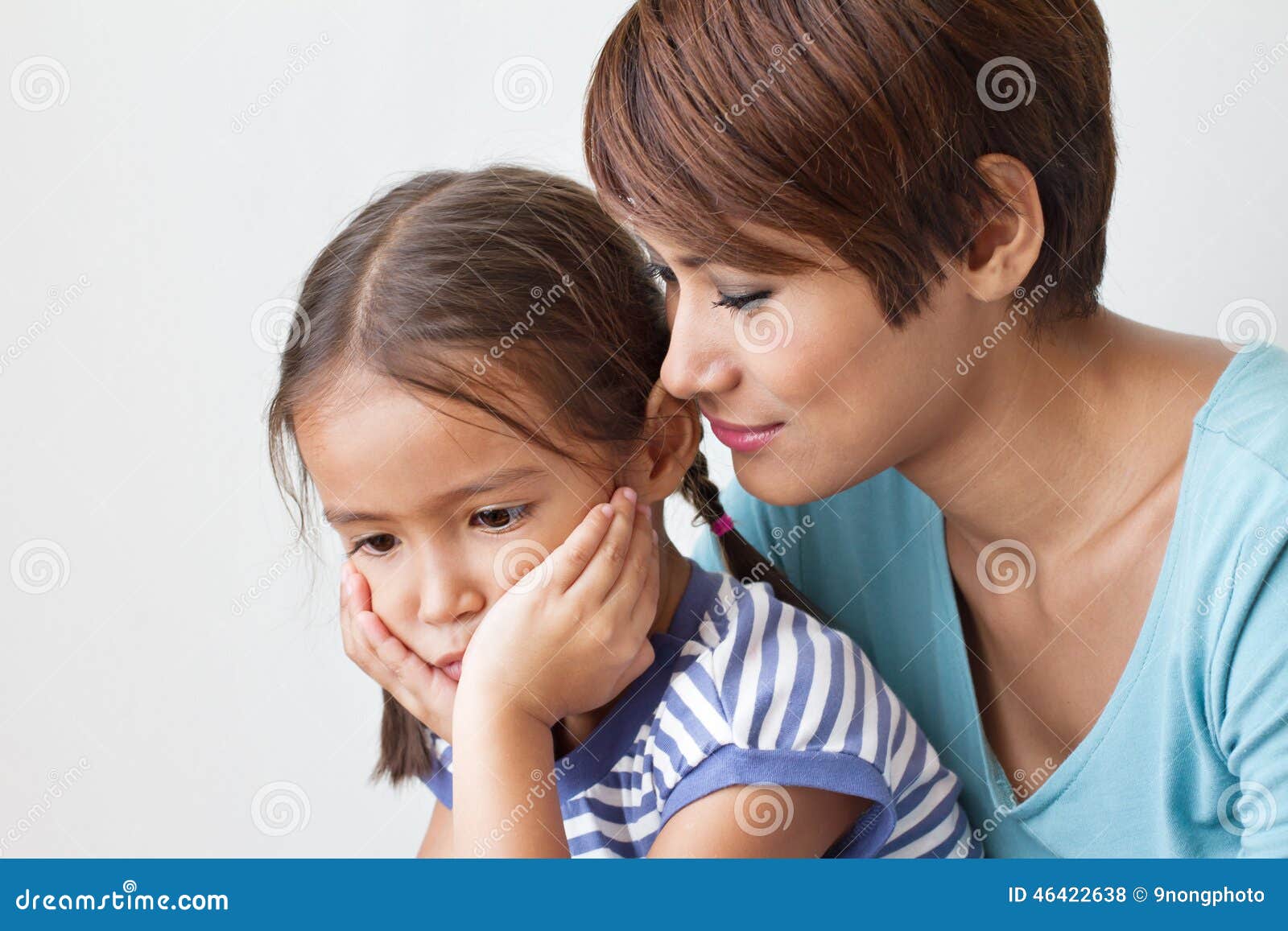 sad daughter and understanding mother
