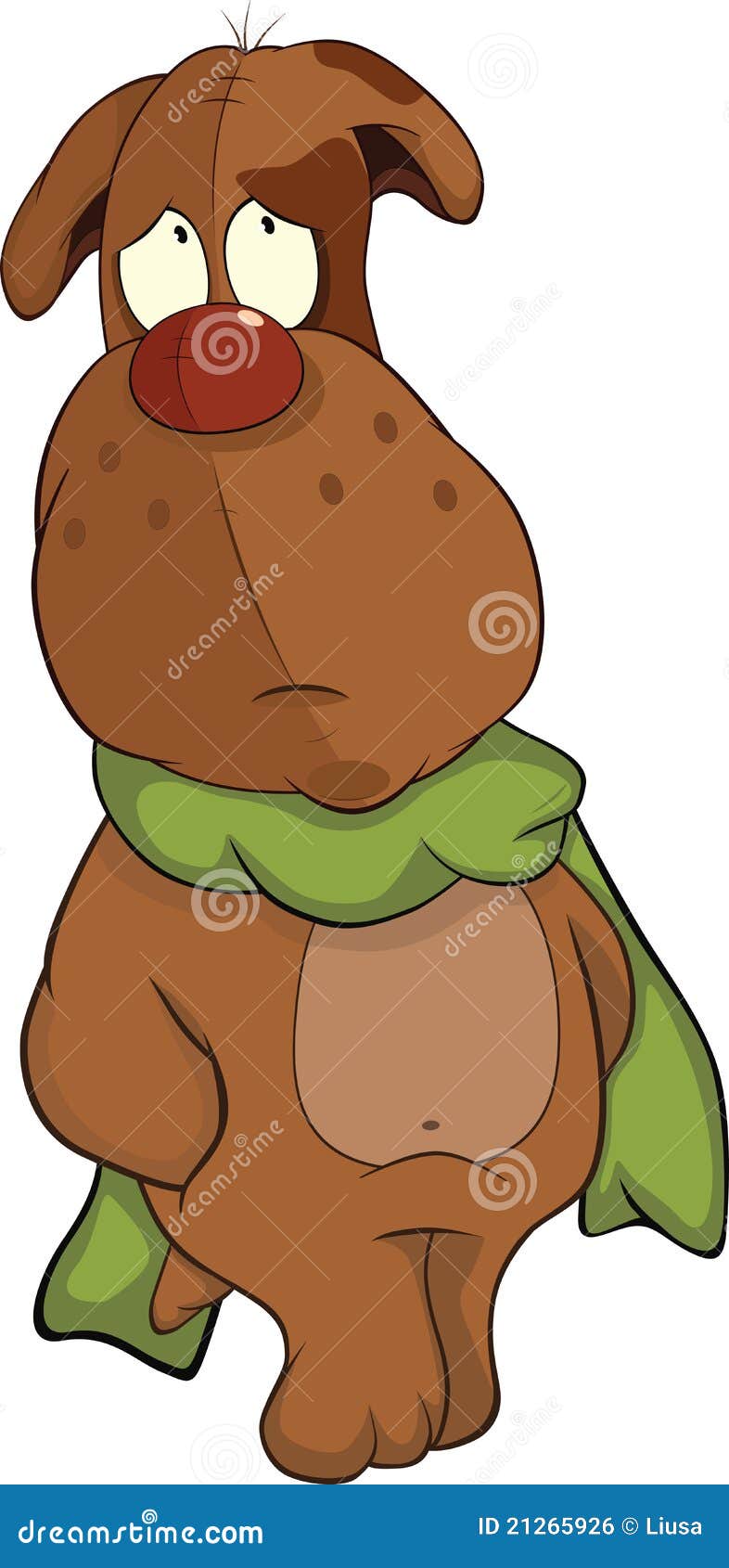 Sad Dog. Cartoon Royalty Free Stock Image - Image: 21265926