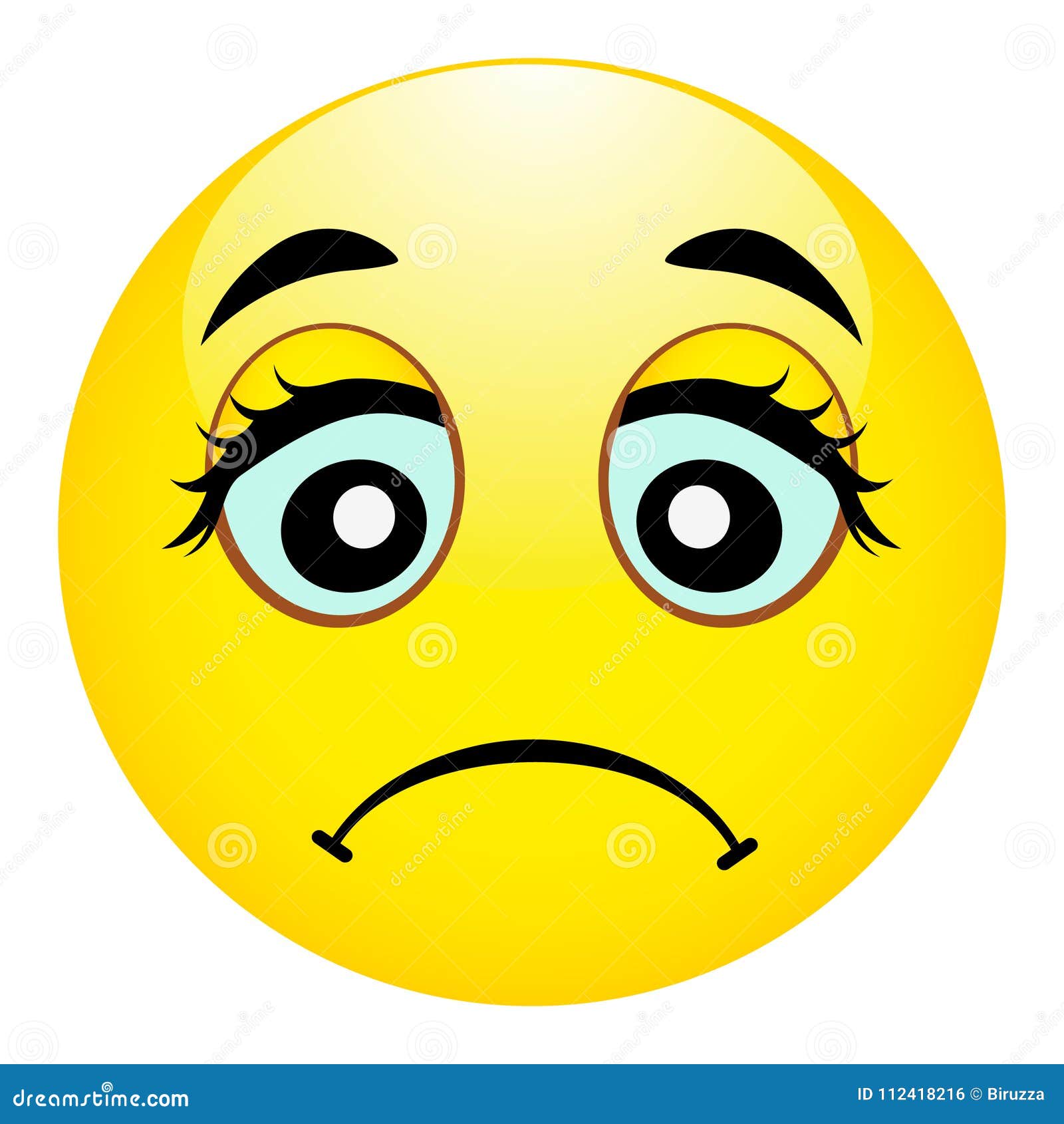 Sad Emoji. Wrong Emotion. Hurt Emoticon. Vector Illustration Smile ...