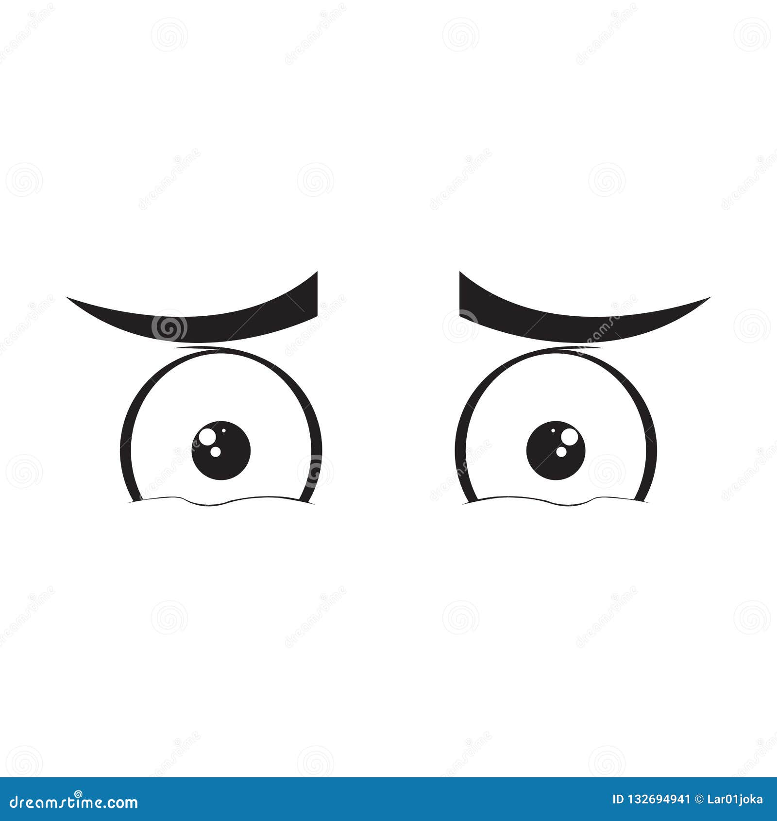 Sad eyes cartoon stock vector. Illustration of icon - 132694941
