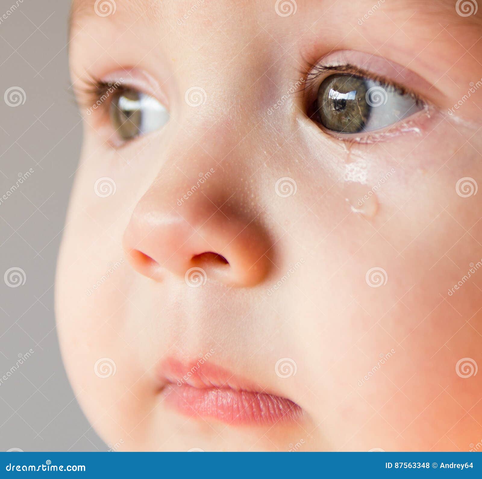 Sad Face Baby A Tear On The Face Stock Photo Image Of Beauty Face