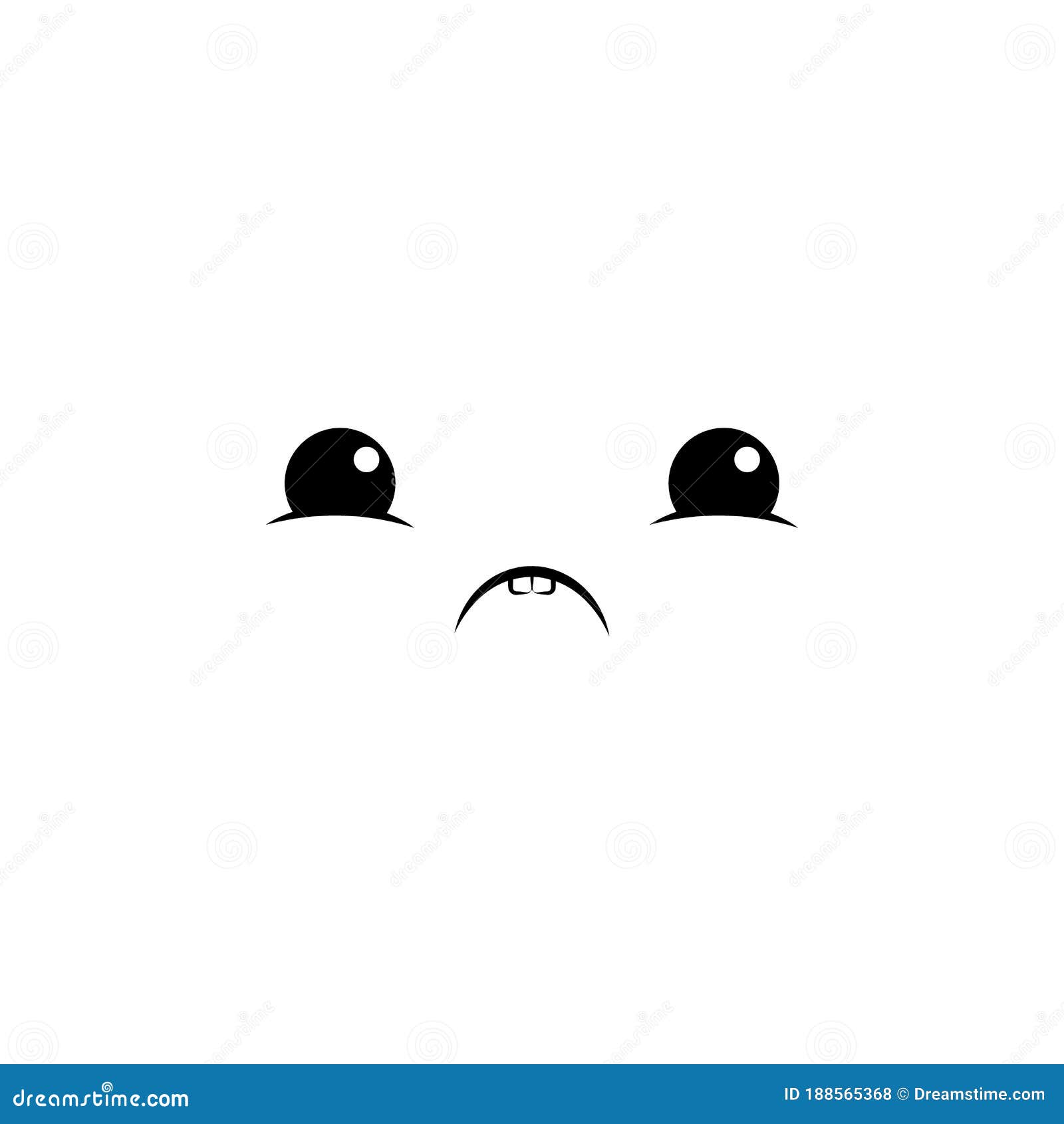 Sad Face Icon. Element of Anime Face Icon for Mobile Concept and Web Apps  Stock Illustration - Illustration of emoticon, doodle: 188565368
