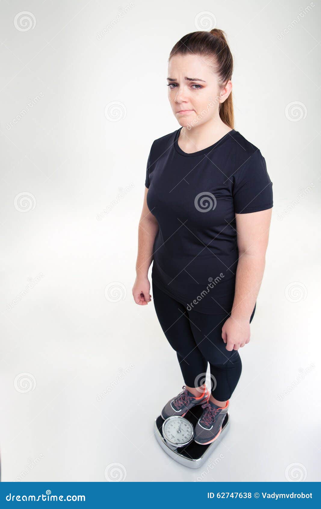 Fat woman standing