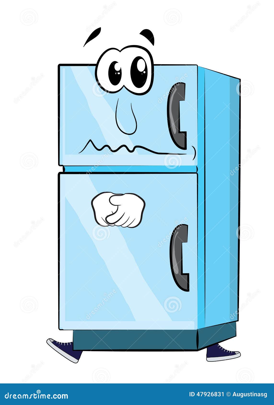 Sad fridge cartoon stock illustration. Illustration of clipart - 47926831