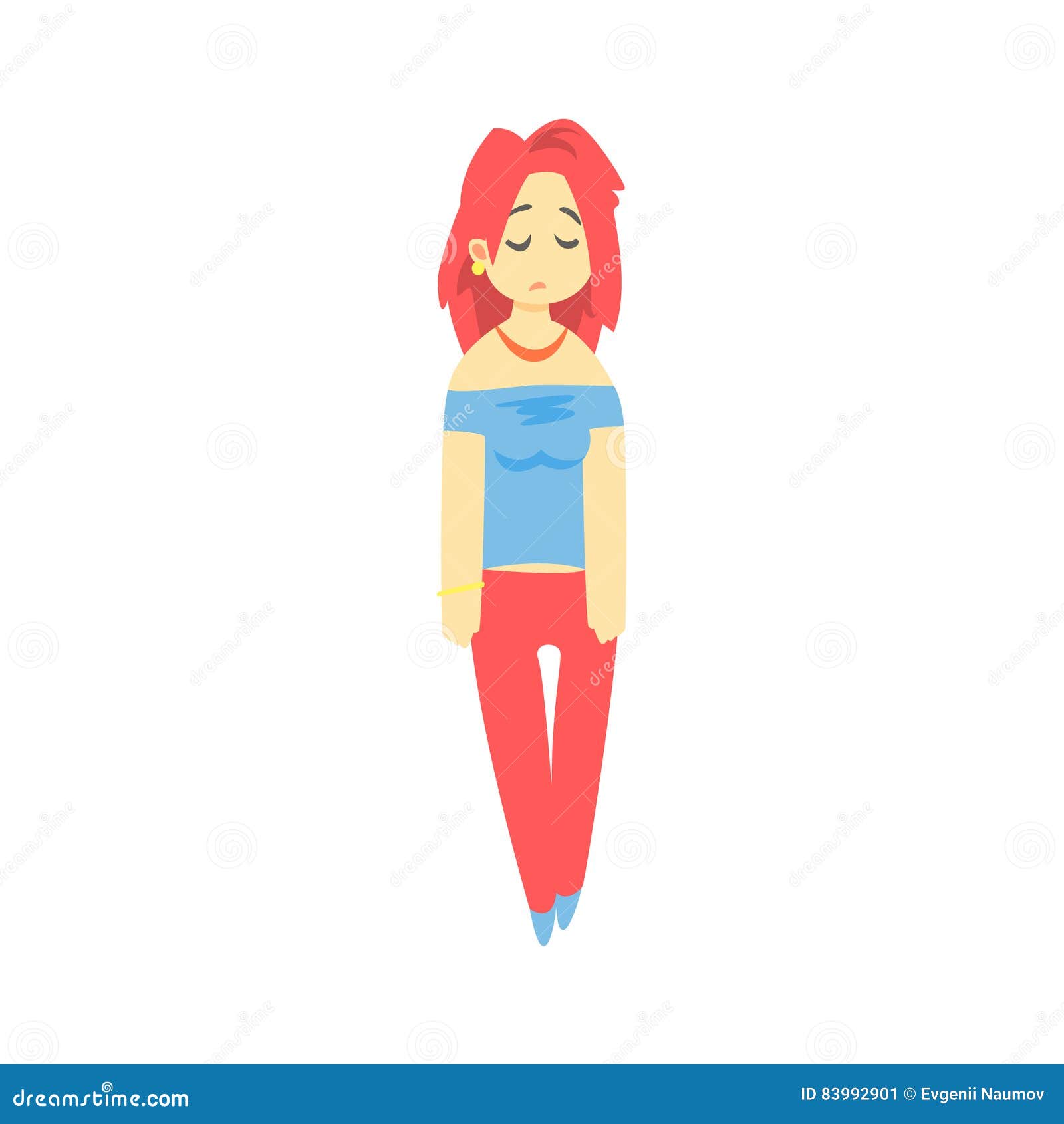Sad Girl with Red Hair Walking Feeling Blue, Part of Depressed Female Cartoon Characters Series Stock Vector - Illustration of simple, young: 83992901 Sad Girl with Red Hair Walking Feeling Blue, Part of Depressed Female Cartoon Characters Series Stock Vector - Illustration of simple, young: 83992901